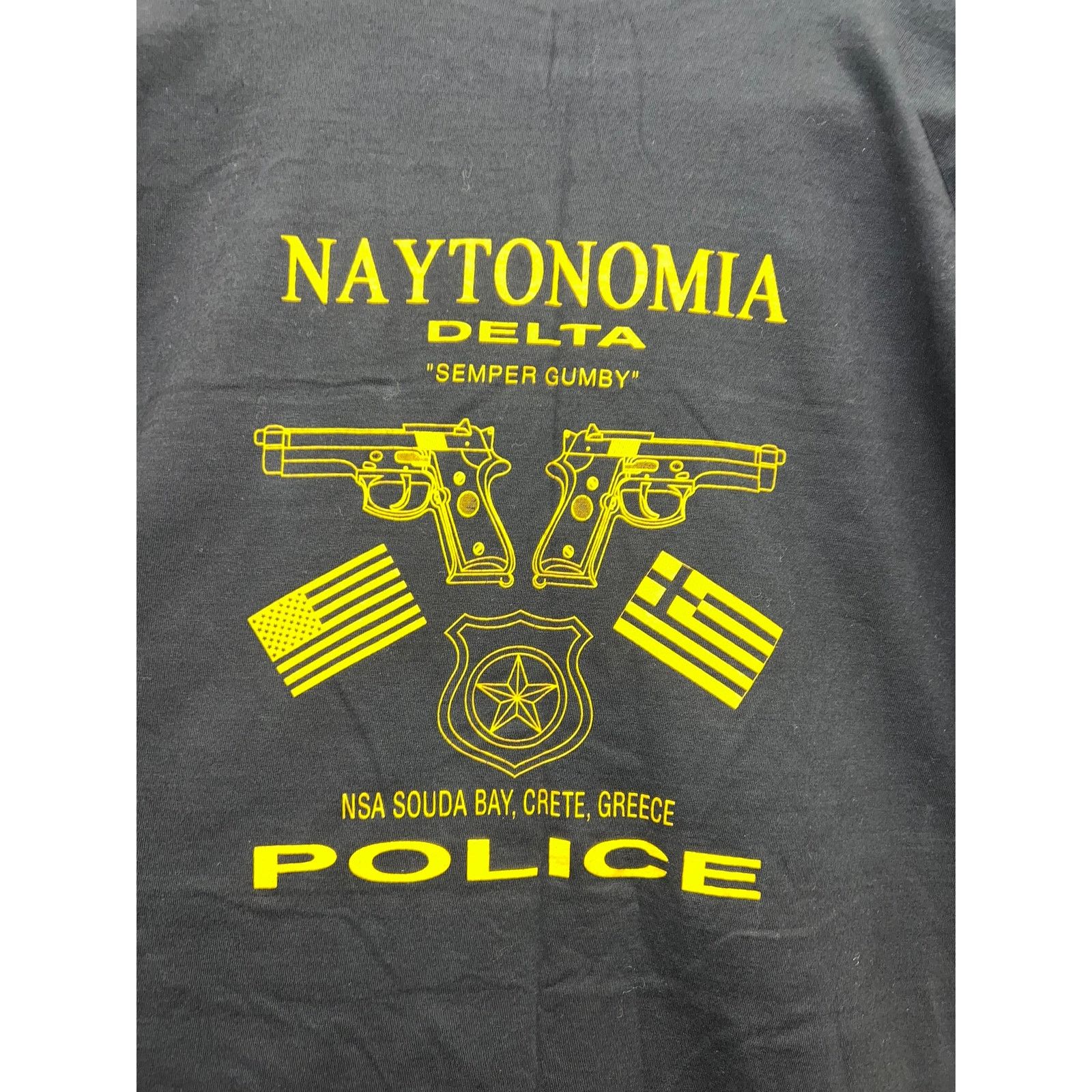 Vintage Vintage Base Police Shirt USN Delta Semper Gumby Greece 90s Size US L / EU 52-54 / 3 - 6 Thumbnail