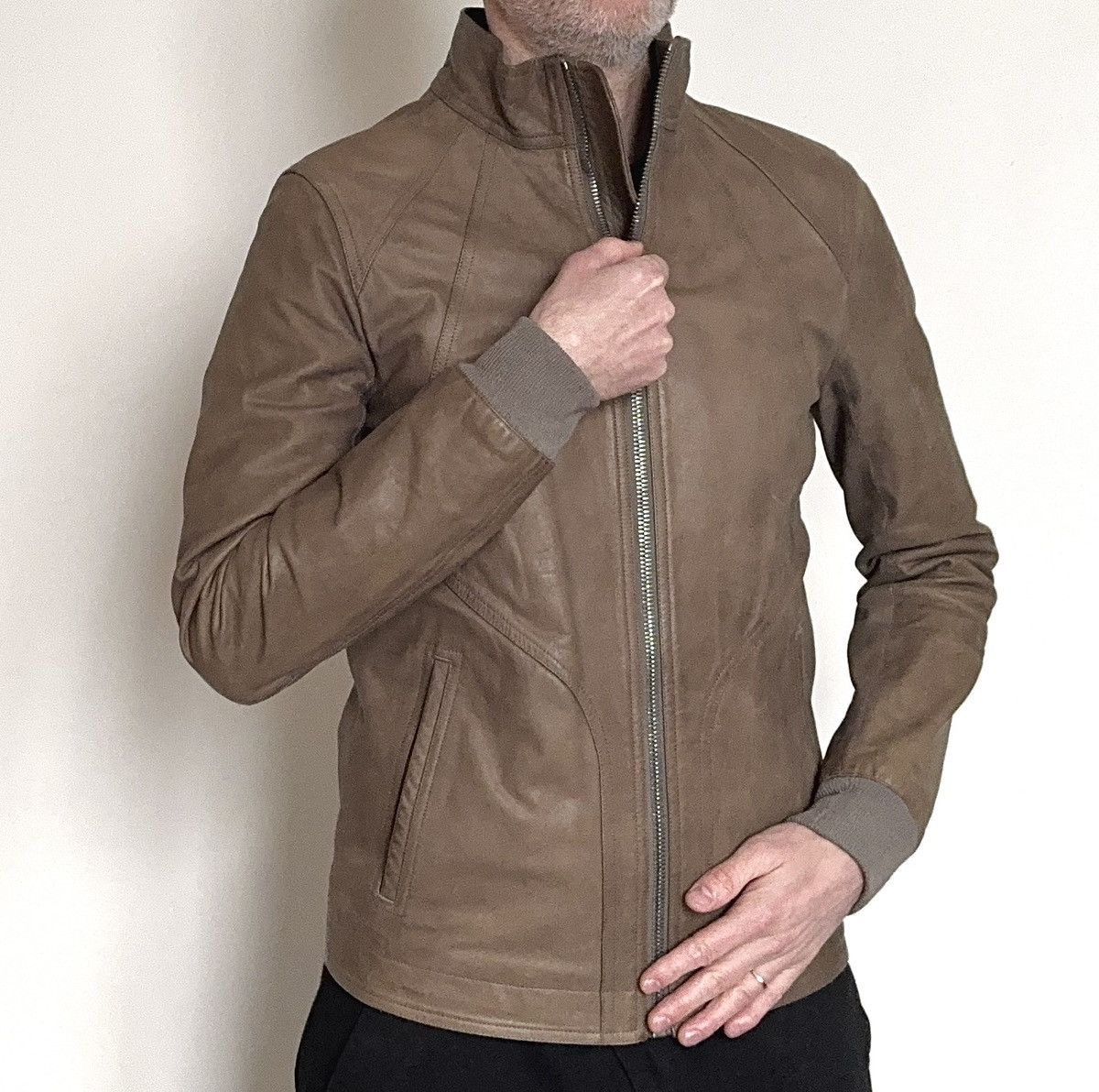 Rick Owens Rick Owen’s dark dust bike leather jacket Size US M / EU 48-50 / 2 - 2 Thumbnail