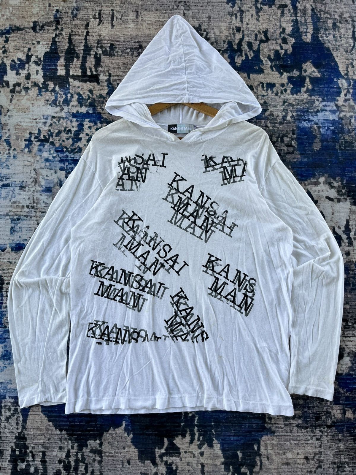 Japanese Brand × Kansai Yamamoto Vintage Kansai Yamamoto Man Spell Out Hoodie Long Sleeve Size US L / EU 52-54 / 3 - 1 Thumbnail