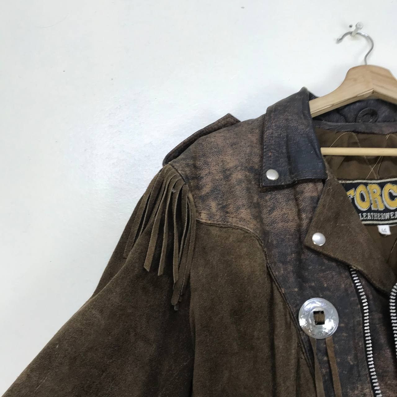 Cowboy Equipment × Vintage Rare🔥Force Leatherwear Cowboys Double Collar Leather Jacket Size US M / EU 48-50 / 2 - 5 Thumbnail