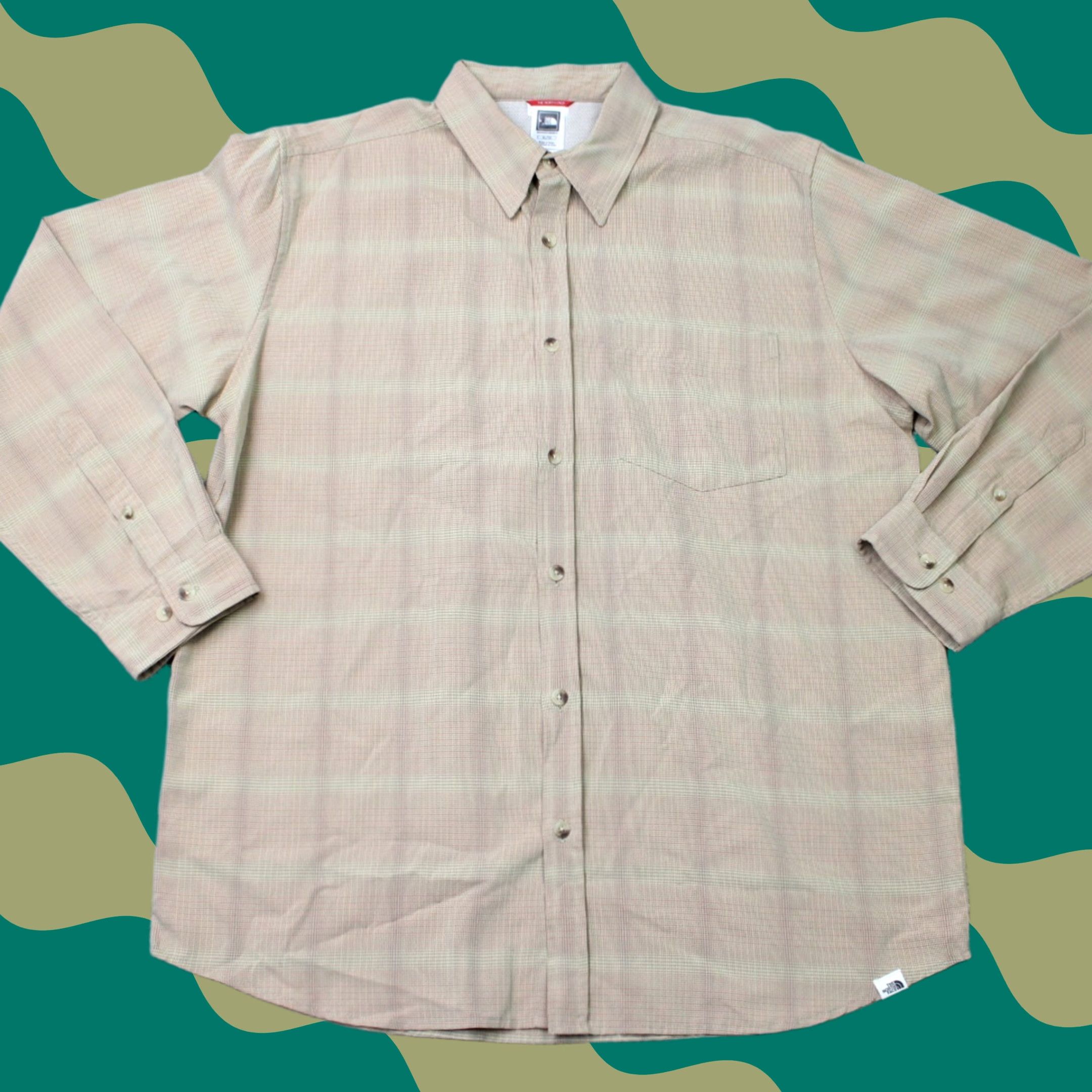 The North Face The North Face Shirt Mens XL Beige Modal/Polyester Long Sleeve Button Hiking TNF Size US XL / EU 56 / 4 - 1 Thumbnail