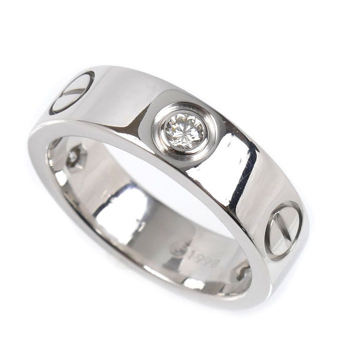 Cartier Cartier Cartier Love Ring Au750 White Gold Ring Size 11 Precious Metal Ring DUTY FREE for USA Size ONE SIZE - 1 Thumbnail