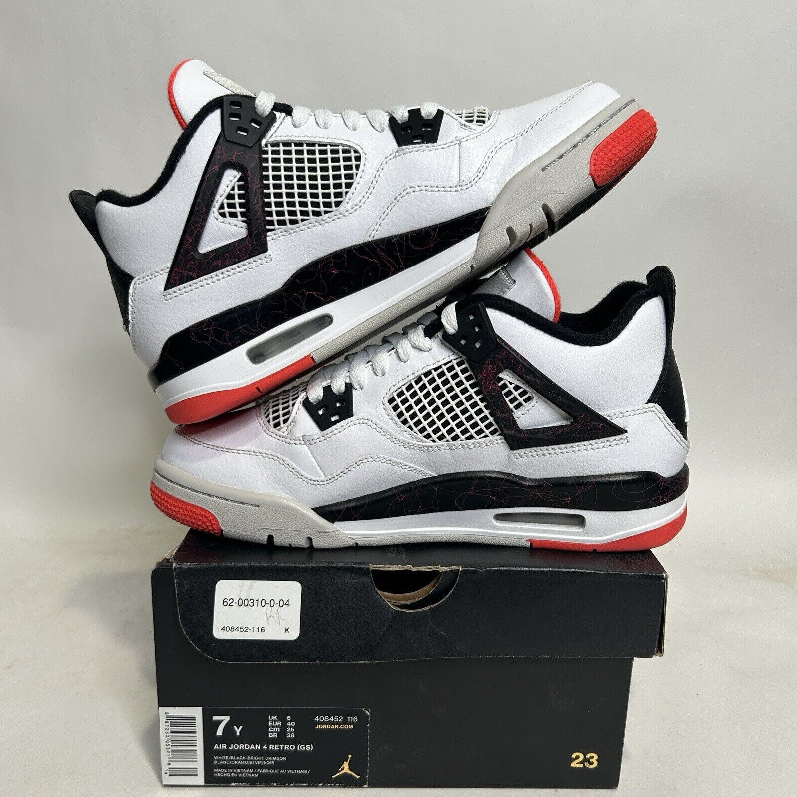 Nike Nike Air Jordan 4 Retro GS “Flight Nostalgia" 2024 Size US 8.5 / IT 38.5 - 3 Thumbnail