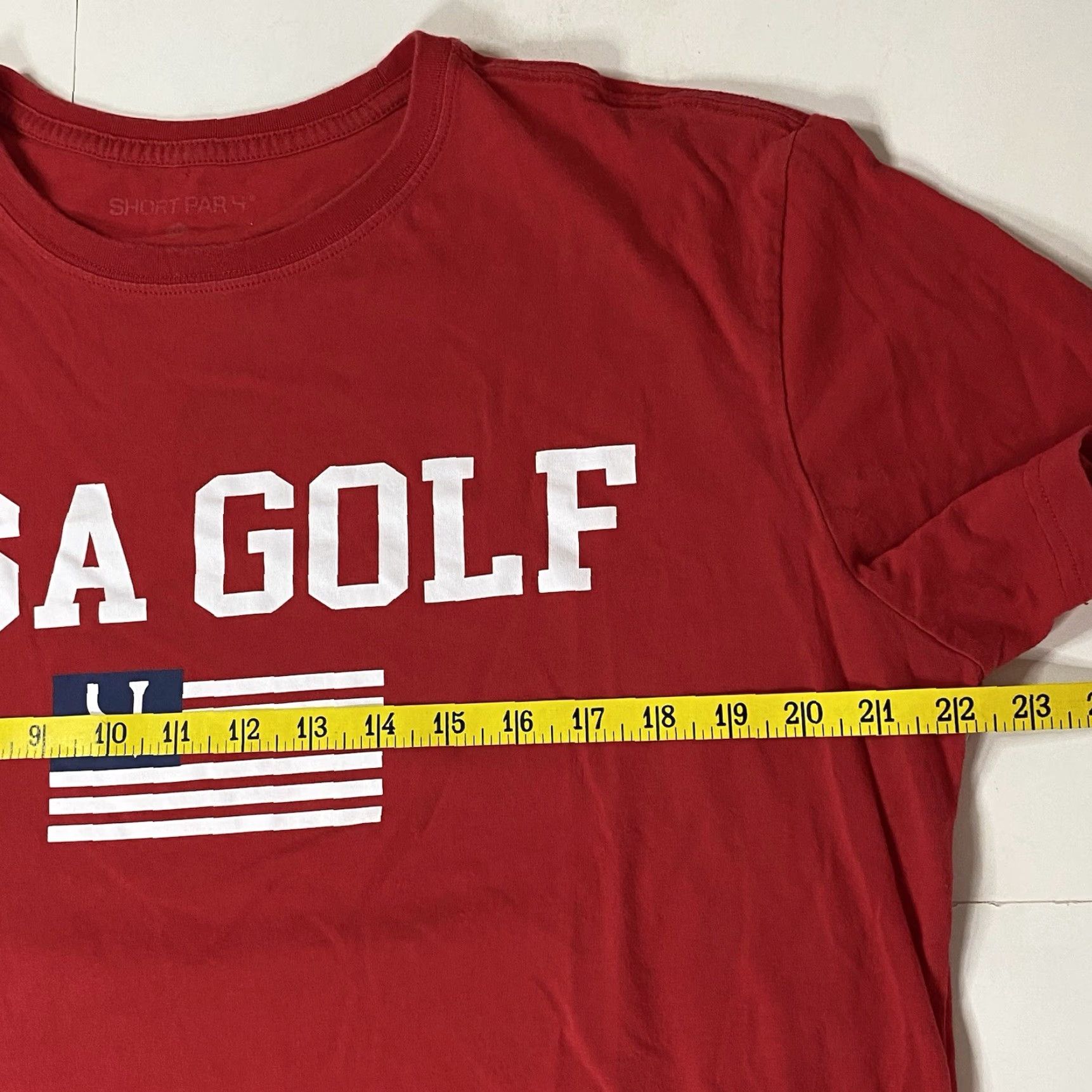 Vintage USA Short Par 4 Mens T Shirt Graphic Red M Regular Crew Neck Short Sleeve Cotton Blend Logo Graphic T Shirt USA Men Size US M / EU 48-50 / 2 - 5 Thumbnail