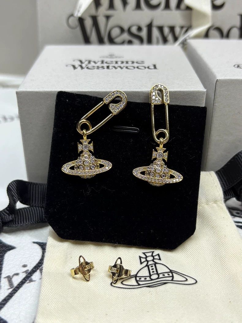 Vivienne Westwood Vivienne Westwood Gold pin earring Size ONE SIZE - 5 Thumbnail