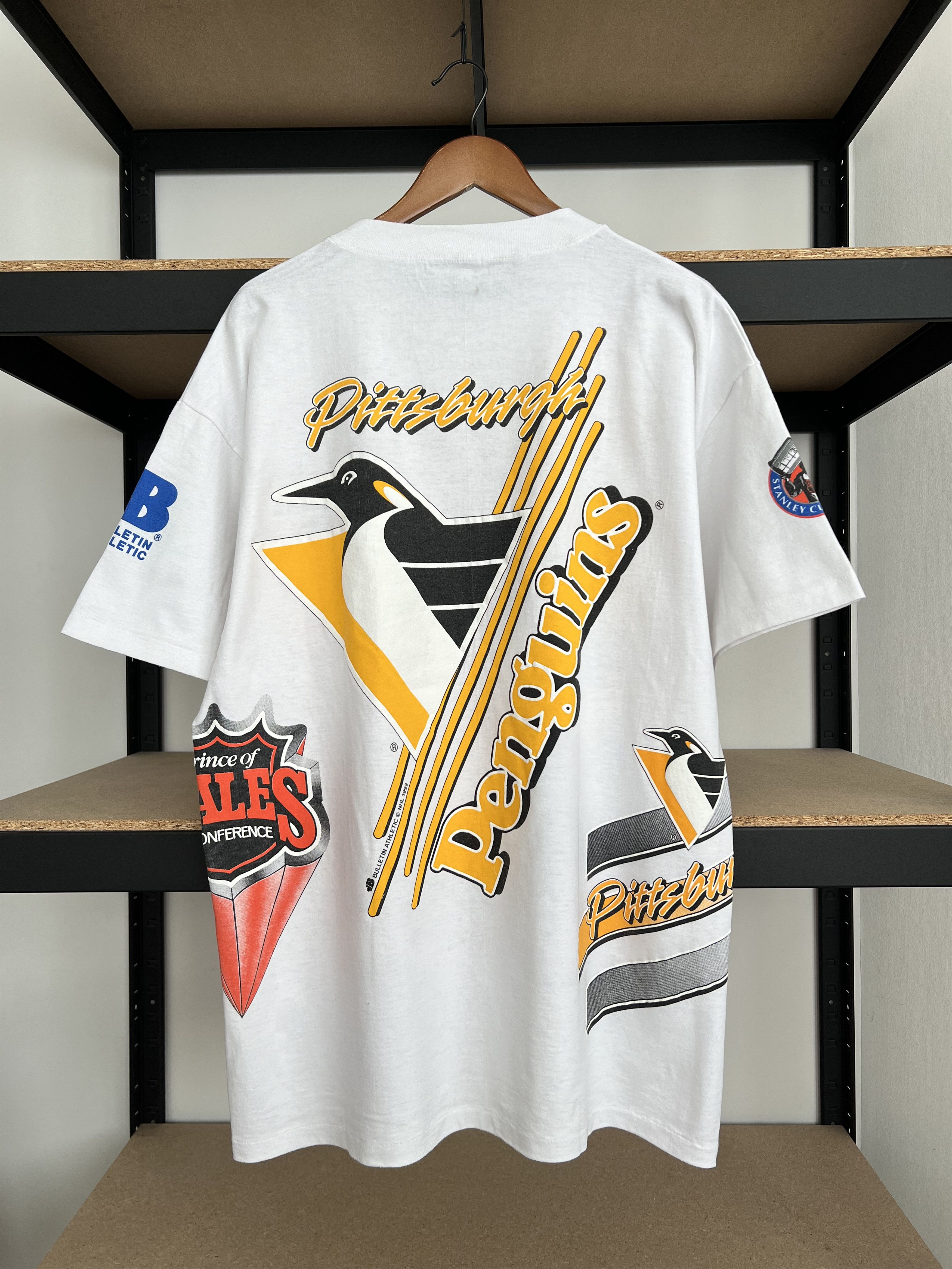 NHL Vintage 1992 Pittsburgh Penguins NHL Hockey White T-shirt Size US XL / EU 56 / 4 - 2 Thumbnail