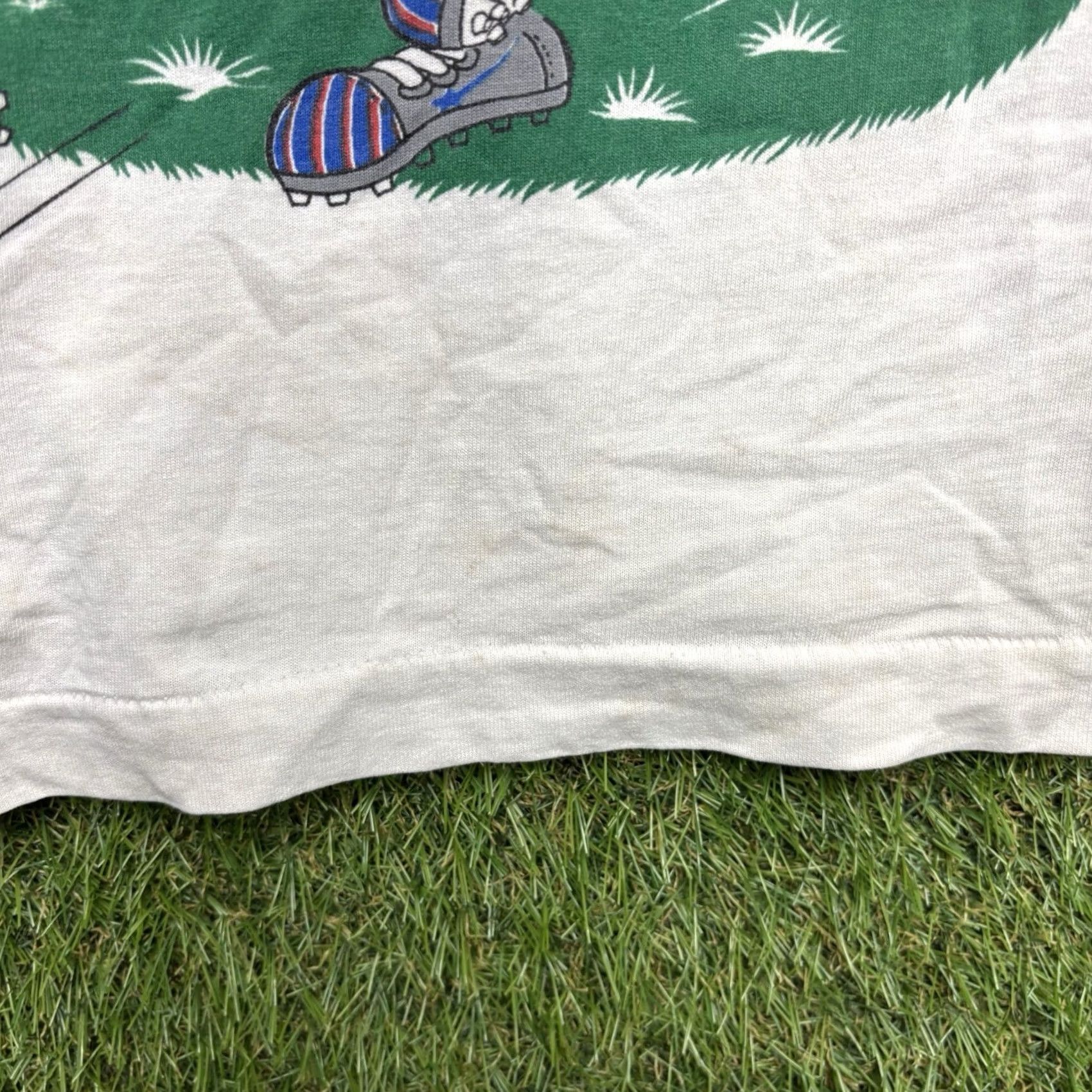Vintage VINTAGE Betty Boop Dallas Cowboys Shirt Mens Large Single Stitch 1990s Football White Cotton Crew Neck Graphic Print USA 90s Mens Size US L / EU 52-54 / 3 - 7 Thumbnail