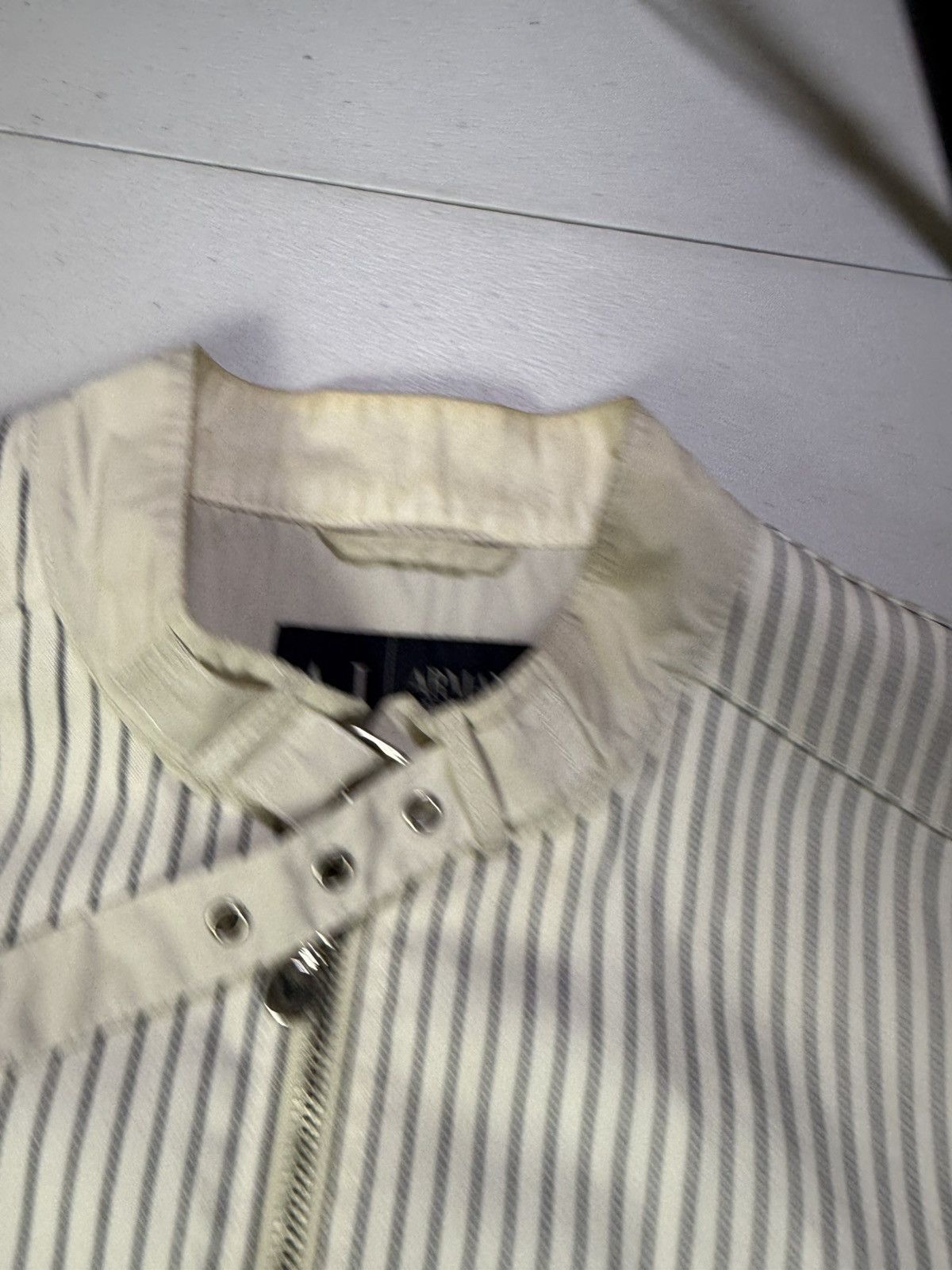 Armani Vintage Armani Jeans Pinstripe Jacket Size XL Size US XL / EU 56 / 4 - 5 Thumbnail