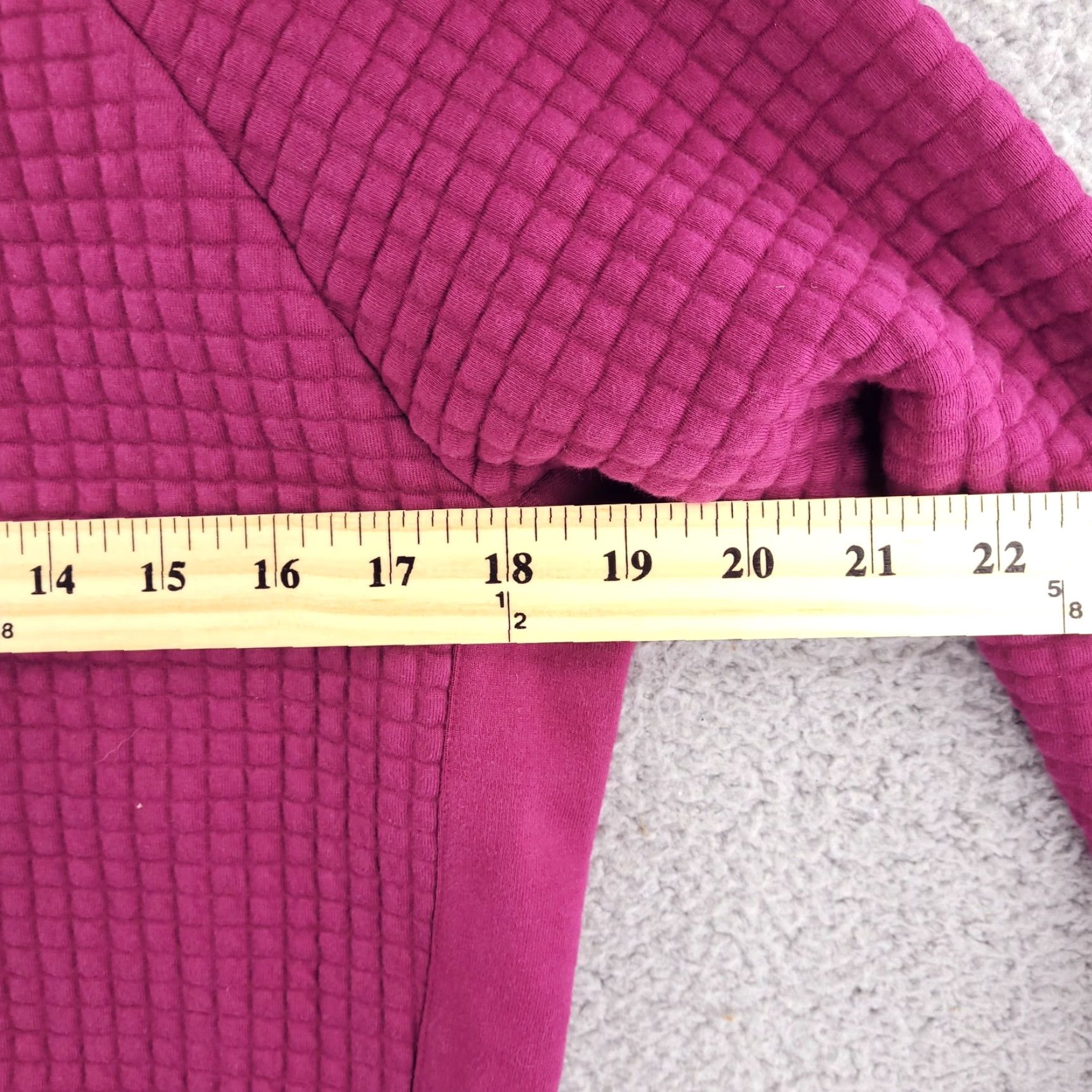 Reebok Reebok CrossFit Sweatshirt Womens XS Purple Thermal Waffle Round Neck Size XS / US 0-2 / IT 36-38 - 7 Thumbnail