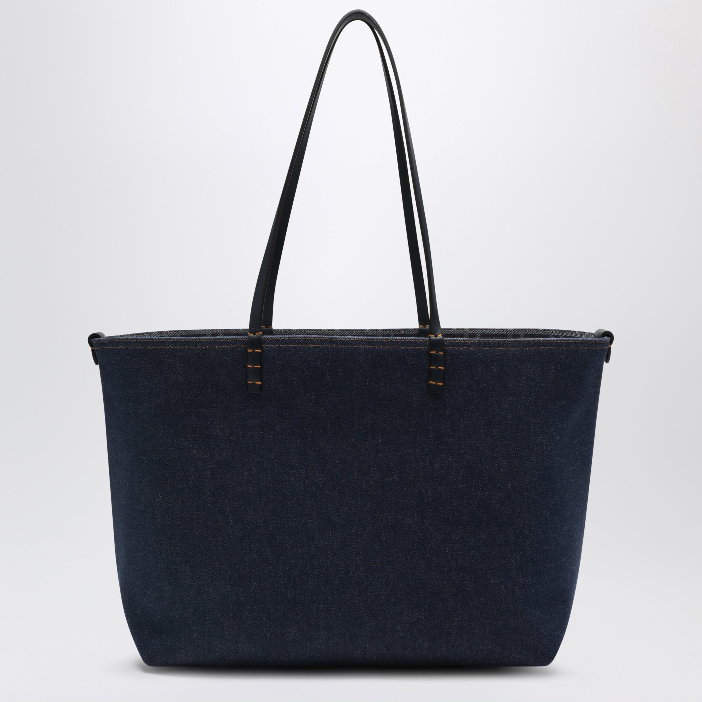 Fendi Fendi Roll Medium Reversible Shopping Bag In Denim Size ONE SIZE - 1 Thumbnail