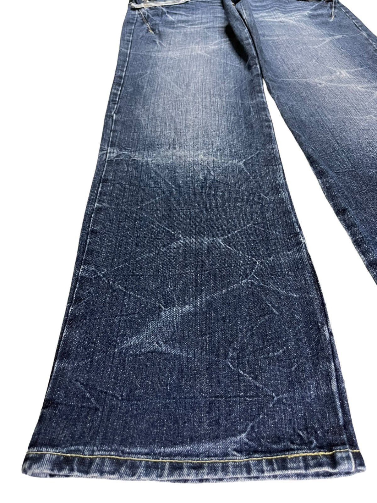 Japanese Brand Vintage Japanese Brand Double Waist Thunder Acid Wash Jeans Size US 32 / EU 48 - 6 Thumbnail