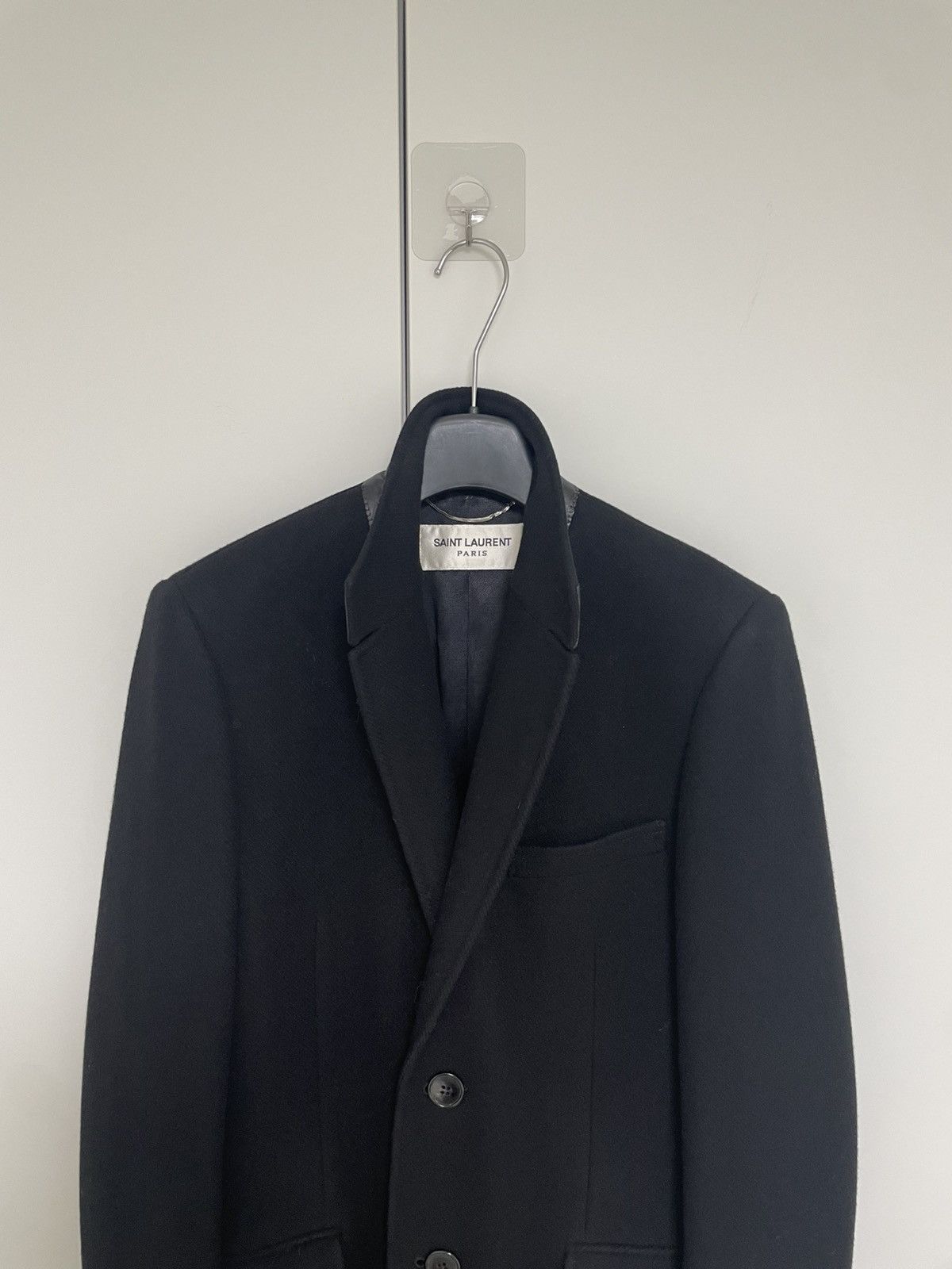 Saint Laurent Paris Saint laurent fw15 leather collar coat hedi slimane Size US S / EU 44-46 / 1 - 6 Thumbnail