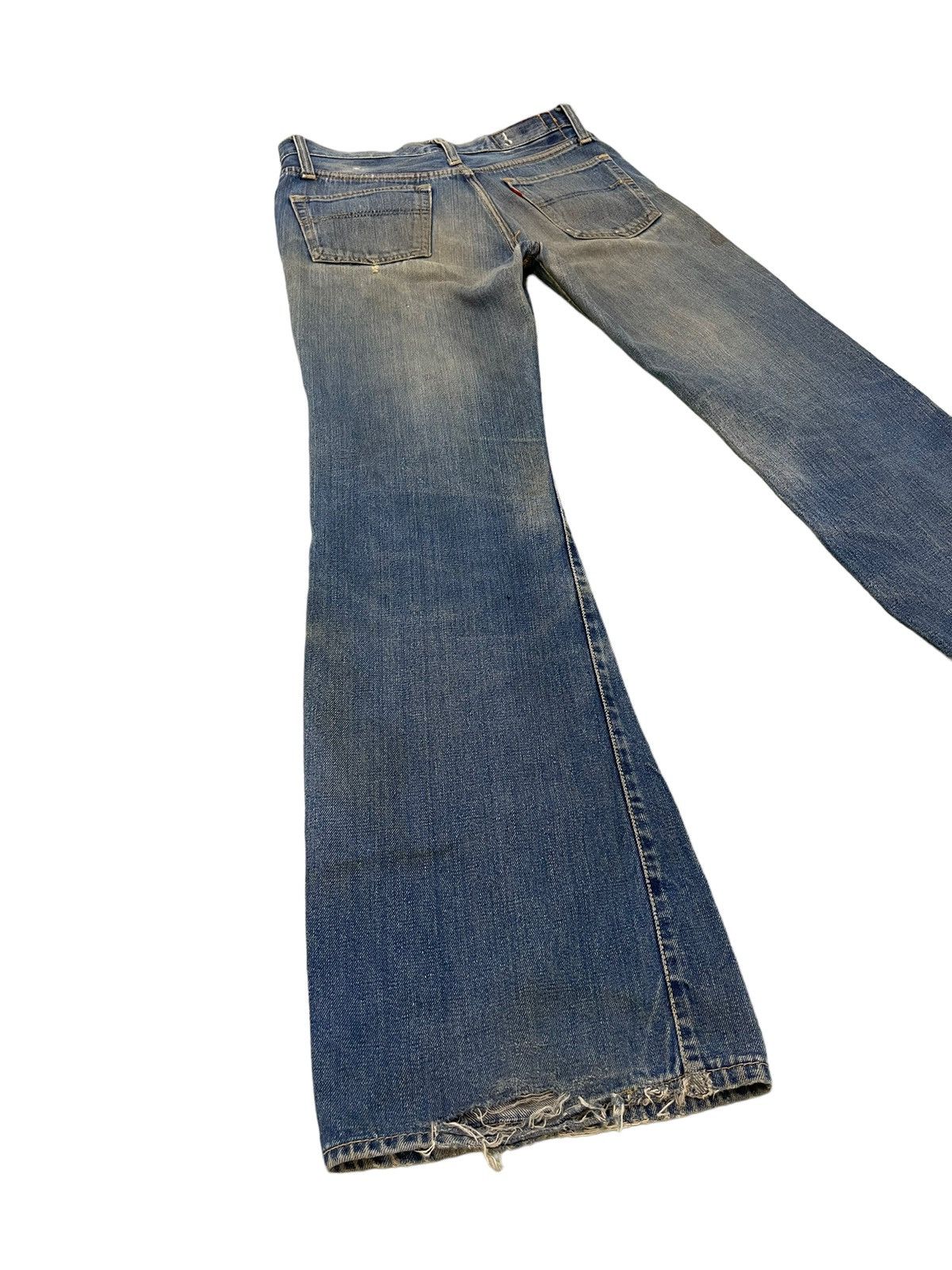 Japanese Brand Flare Jeans Vtg 80s Big John Japan Distress Bell Bottom 7🟦5 Size US 30 / EU 46 - 11 Thumbnail