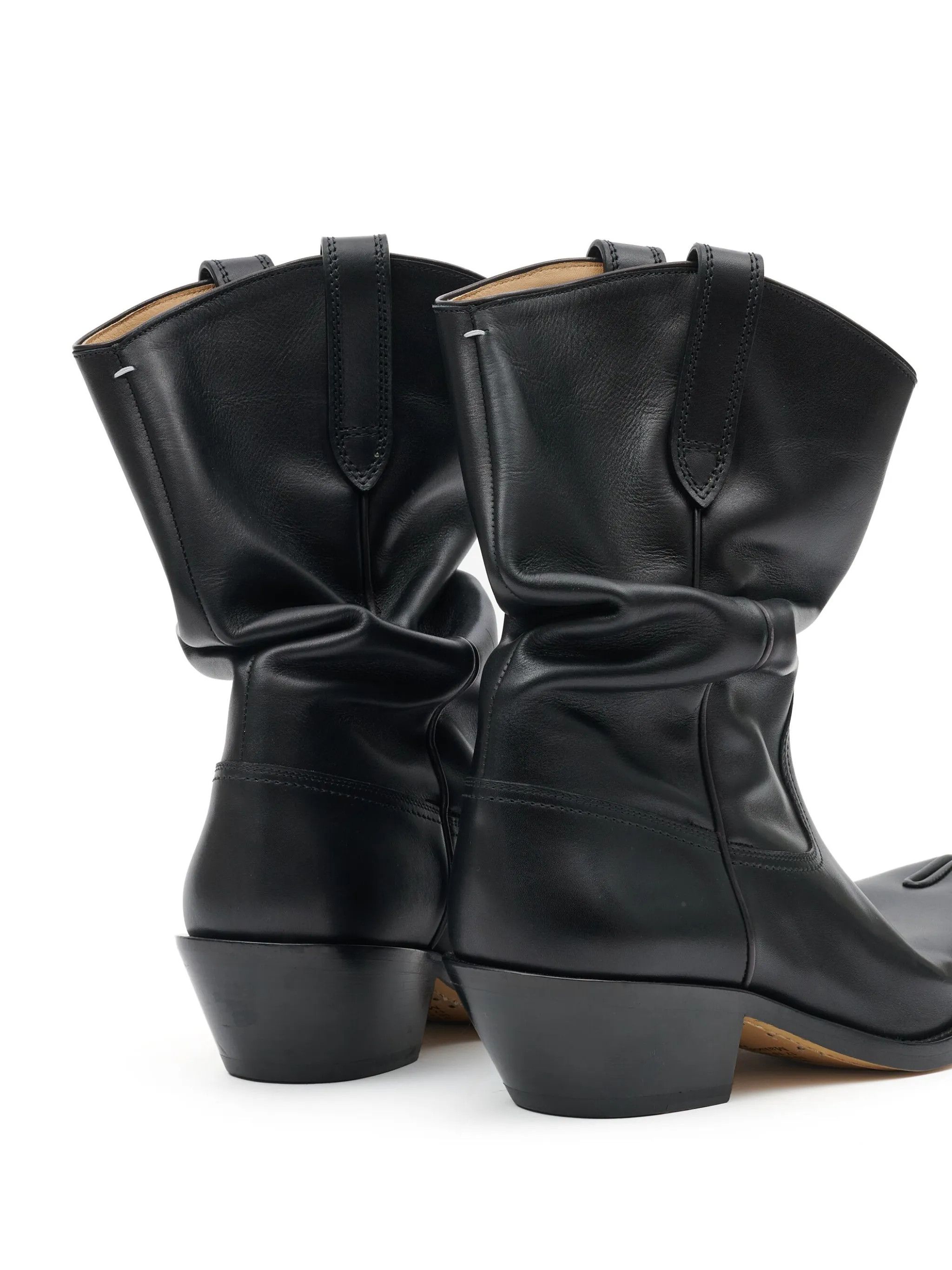 Maison Margiela o1w1db11225 Tabby Western Leather Boots in Black Size US 8 / IT 38 - 5 Thumbnail