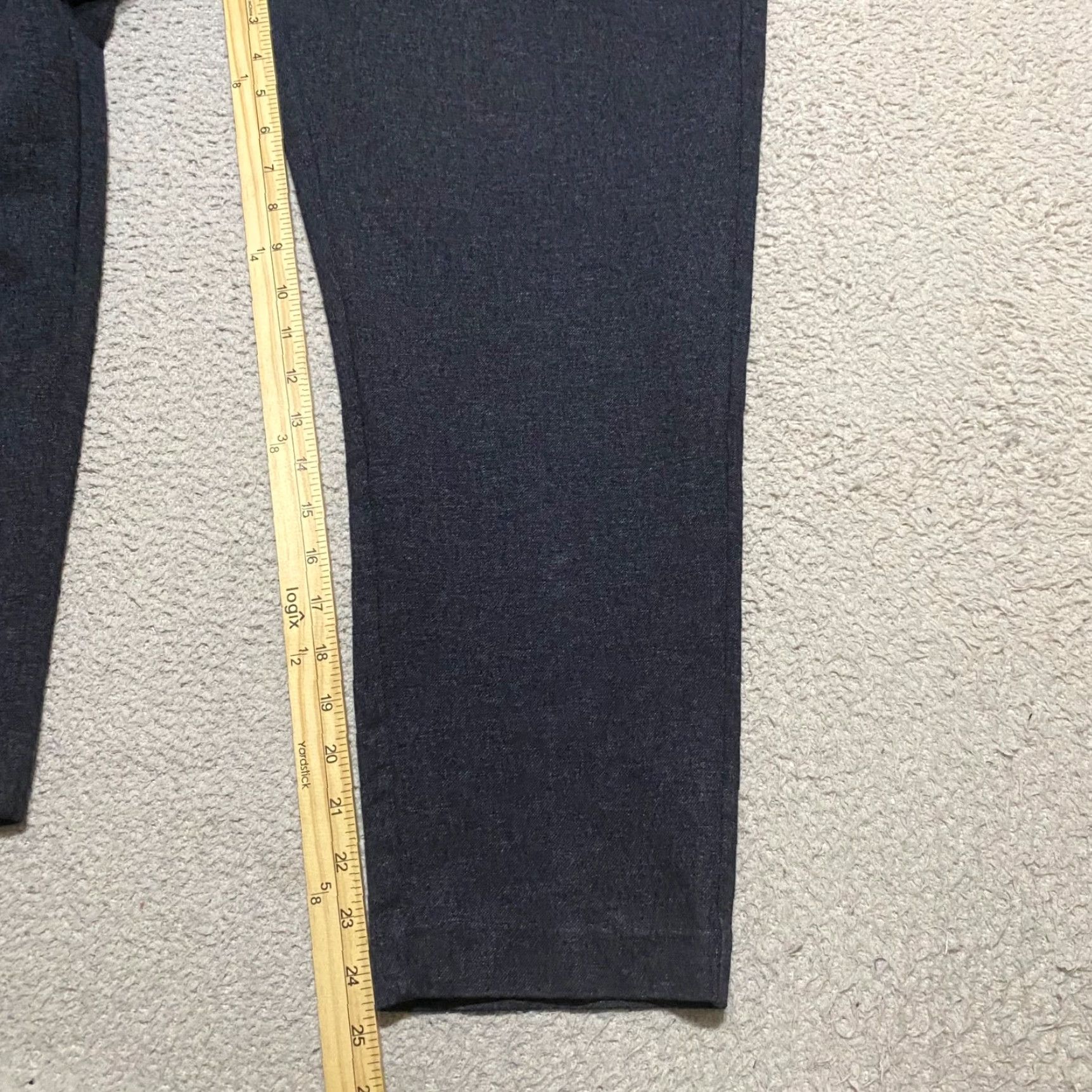 Vintage Liverpool Jeans Dress Pants Womens 14P Gray Knit Straight Mid Rise Petite Business Workwear Office Pant Size 36" / US 14 / IT 50 - 6 Thumbnail