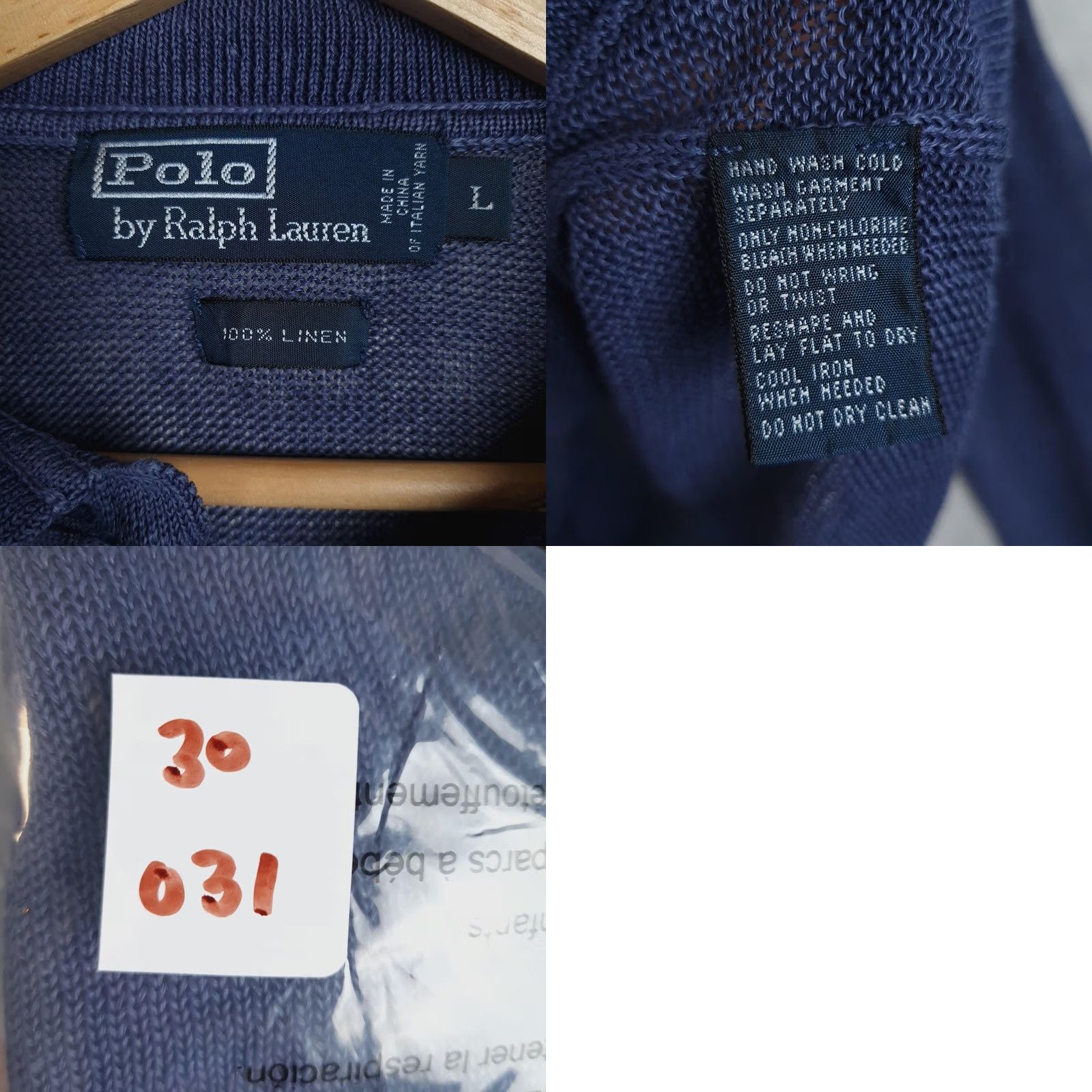 Polo Ralph Lauren Polo Ralph Lauren Shirt Mens Large Blue Linen Dragon Knit Collared Pocket Size US L / EU 52-54 / 3 - 11 Thumbnail