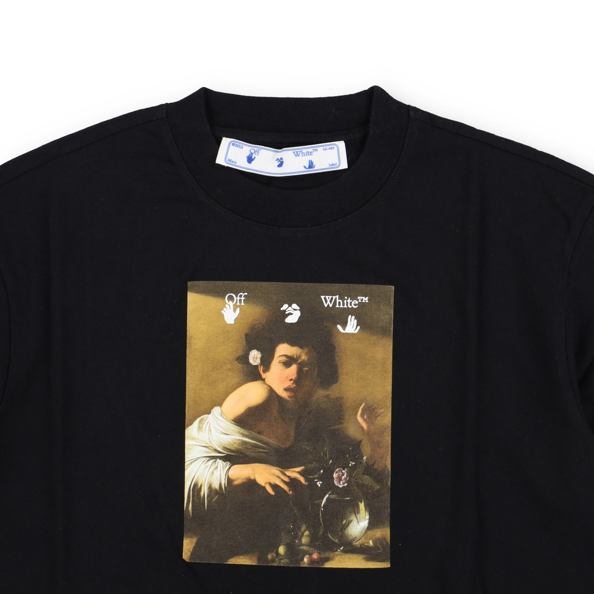 Off-White Black Caravaggio Boy Skate Oversized T-Shirt Size US XXS / EU 40 - 6 Thumbnail