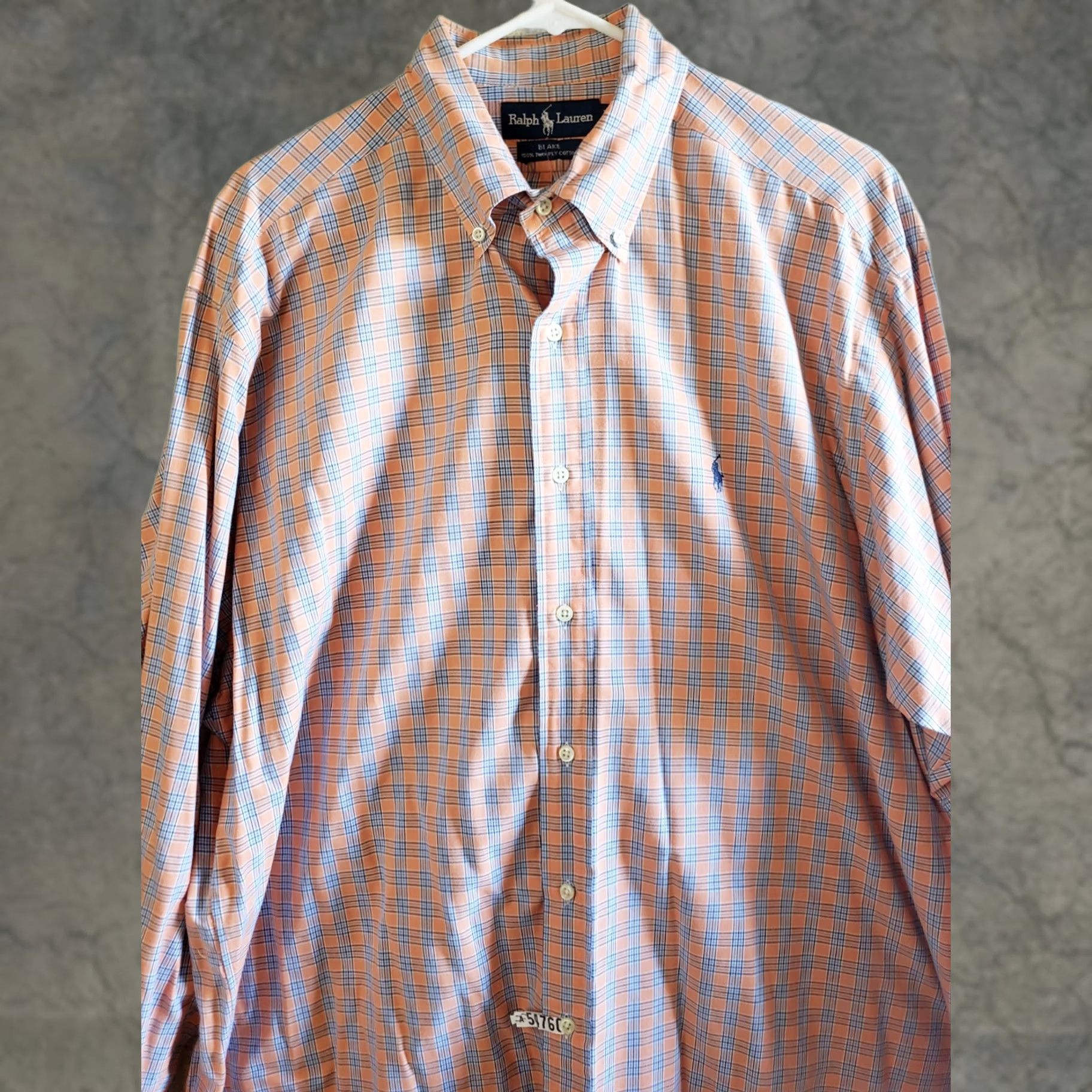 Polo Ralph Lauren VINTAGE Polo Ralph Lauren Blake Coral Plaid Button-Up Shirt Long Sleeve Mens Sz L Cotton Size US L / EU 52-54 / 3 - 1 Thumbnail