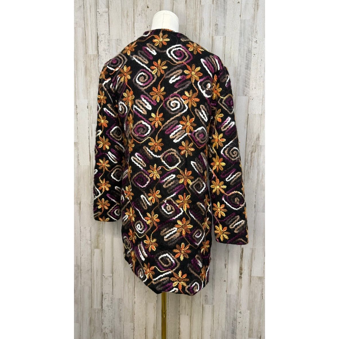 Hutch Anthropologie Women's XS Floral Embroidered Overcoat Size XS / US 0-2 / IT 36-38 - 7 Thumbnail