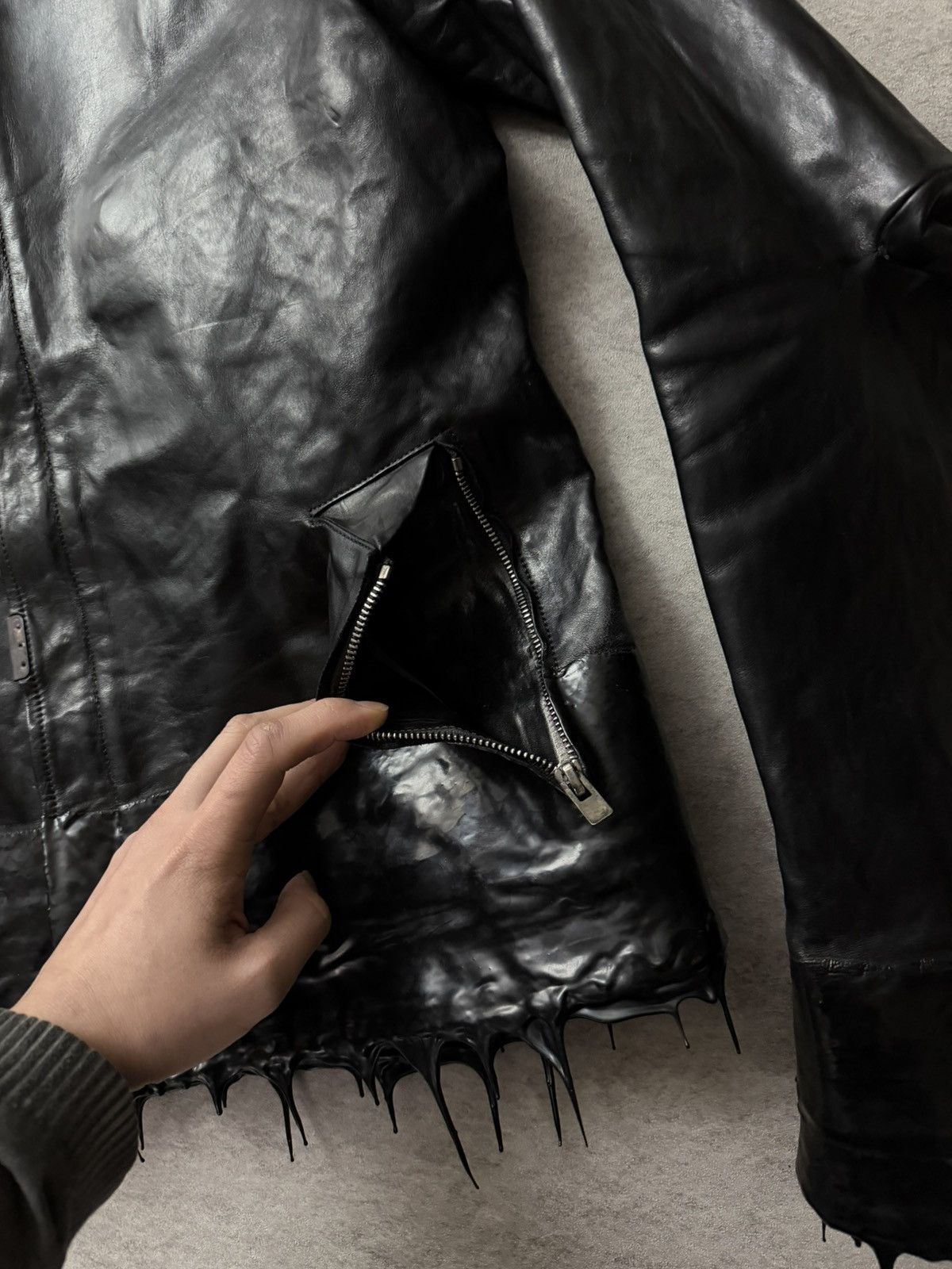 Carol Christian Poell Carol Christian Poell drip scarstich leather jacket Size US S / EU 44-46 / 1 - 8 Thumbnail