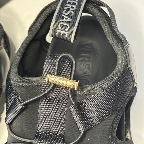 Versace New Authentic Versace logo-debossed caged sandals Size US 8.5 / EU 41-42 - 6 Thumbnail