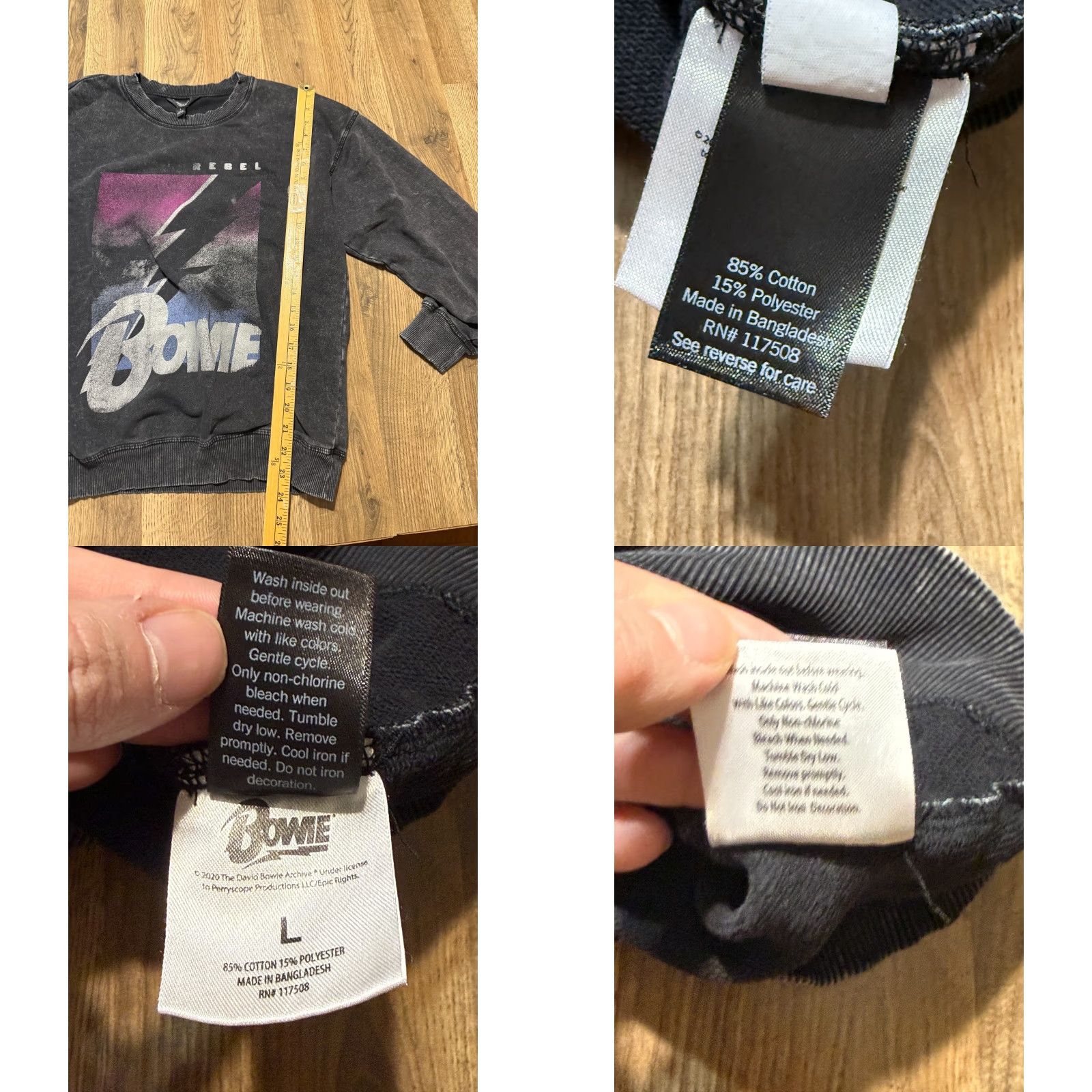 Vintage VINTAGE Simply Vera Wang Sweater Womens Large Black Purple Rebel Bowie Vintage Look Women L Pullover Knit Black Womens Pullover Sweater Size L / US 10 / IT 46 - 8 Thumbnail