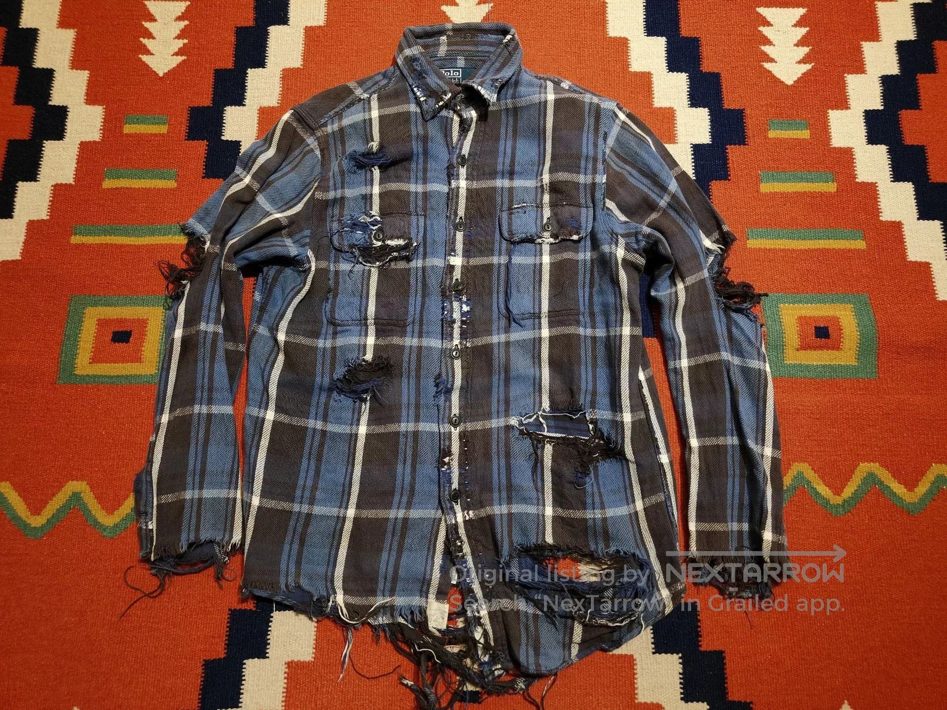VINNY's Vintage Polo Ralph Lauren Flannel Shirt. Size US M / EU 48-50 / 2 - 1 Thumbnail