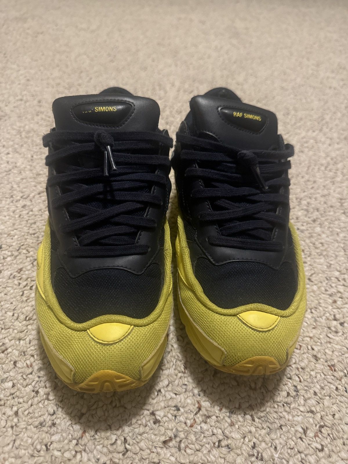 Raf Simons Raf Simons x adidas Ozweego Bright Yellow Night Navy Size US 9.5 / EU 42-43 - 3 Thumbnail