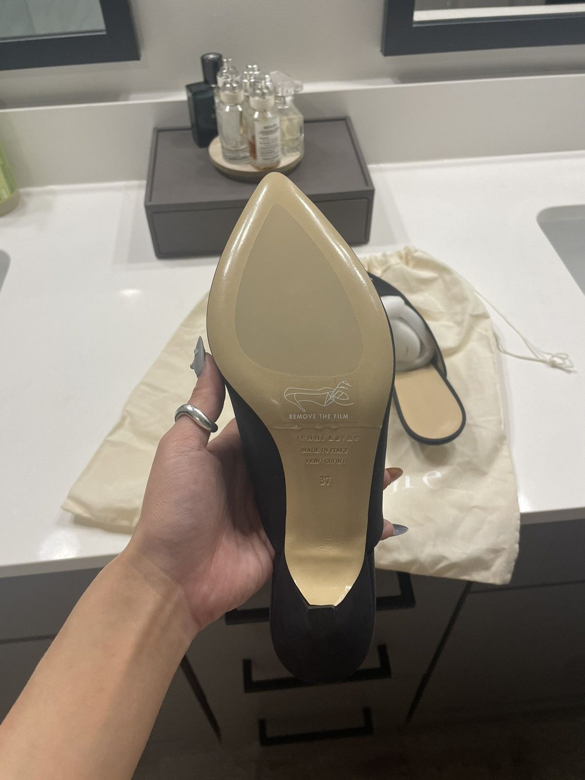 Designer Jenni Kayne kitten heel mules Size US 7 / IT 37 - 6 Thumbnail