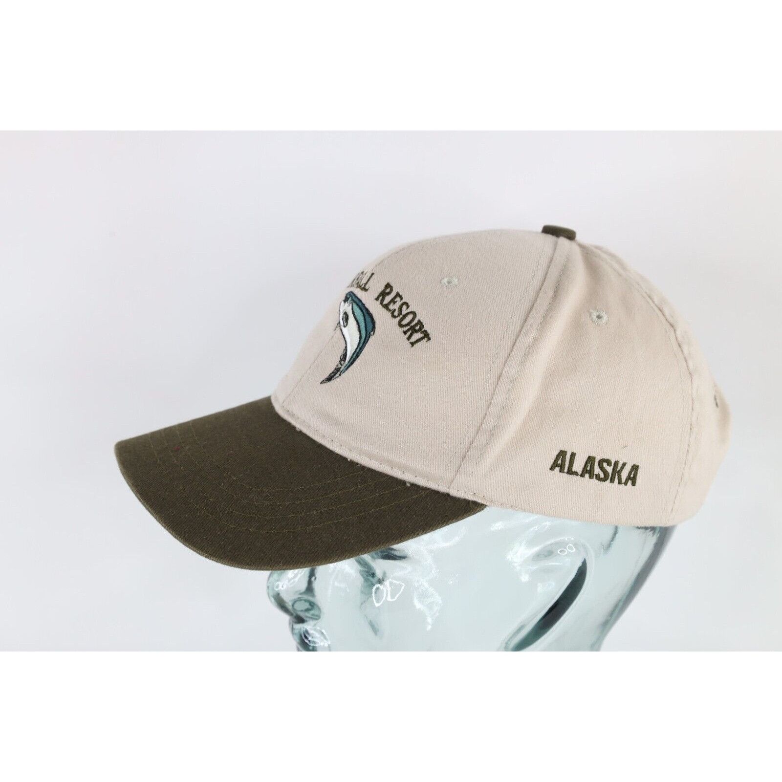 Vintage Vintage 90s Spell Out Waterfall Resort Alaska Fishing Hat Size ONE SIZE - 2 Thumbnail