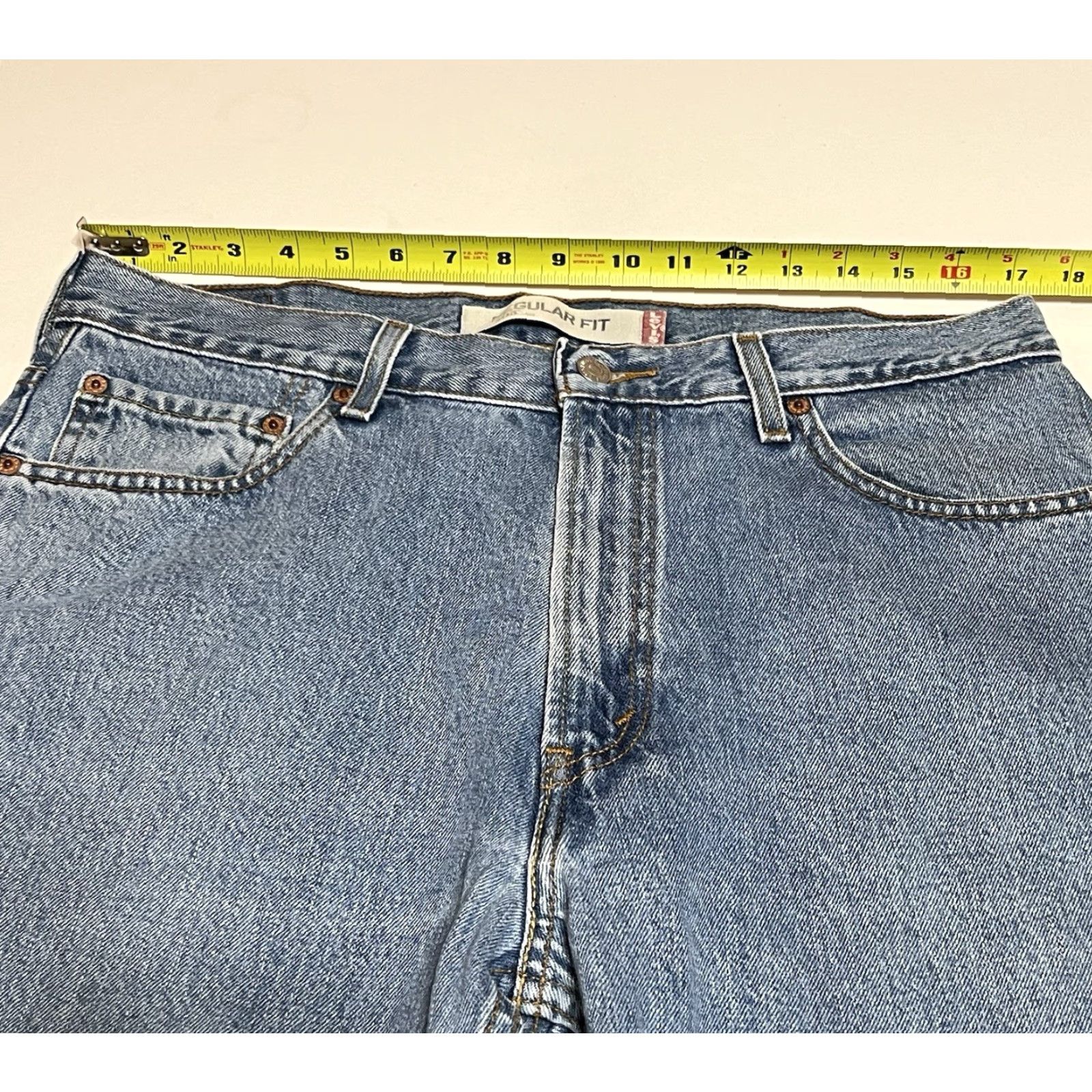 Levi's VINTAGE Levi's Jeans Mens 505 Straight Denim Blue 34x33 36x34 High Rise Grunge Y2K Mens Jeans Size US 34 / EU 50 - 3 Thumbnail