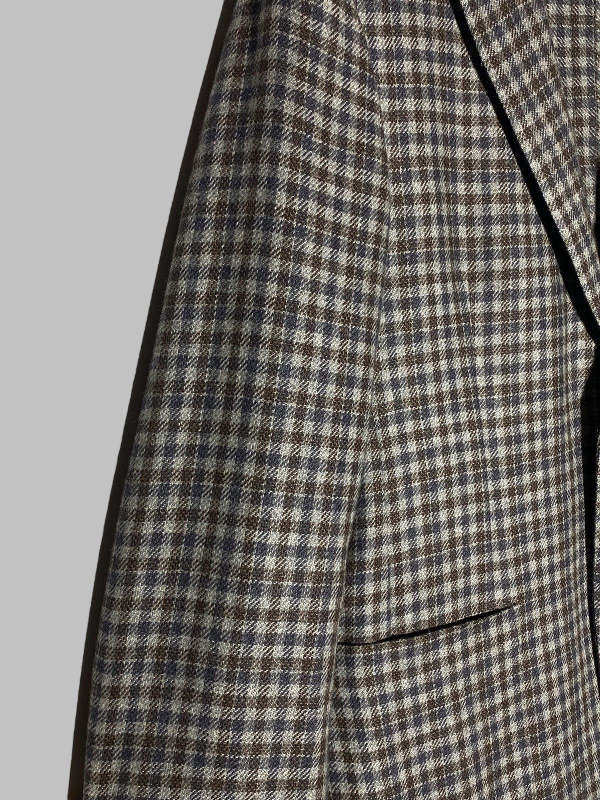 Ermenegildo Zegna Ermenegildo Zegna Soft-Constructed Checked Cashmere Blazer Size 48R - 10 Thumbnail