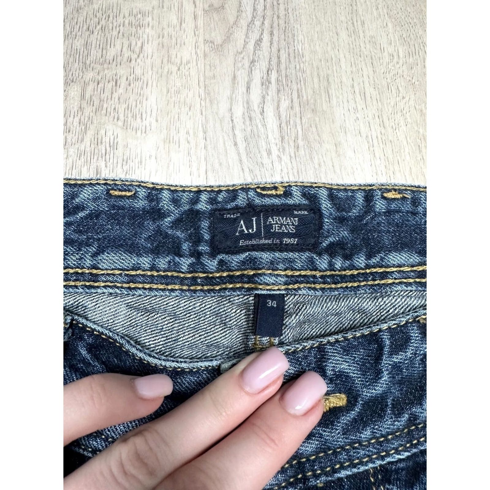 Vintage Armani Jeans Jeans Mens Denim Size 34 Blue Regular Straight 34 in Inseam 34 cm 84 cm 46 cm 22 cm Pants Pants Mens Denim Vintage No 34 Miscellaneous Size US 34 / EU 50 - 6 Thumbnail
