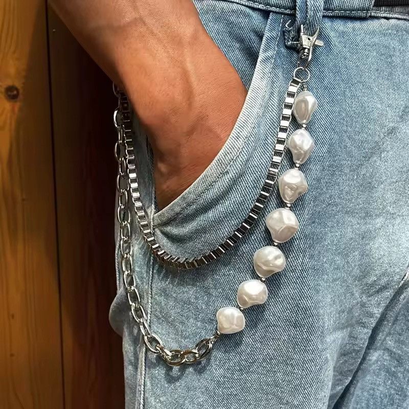 Japanese Brand Irregular Pearl Pants Chain Size ONE SIZE - 4 Thumbnail