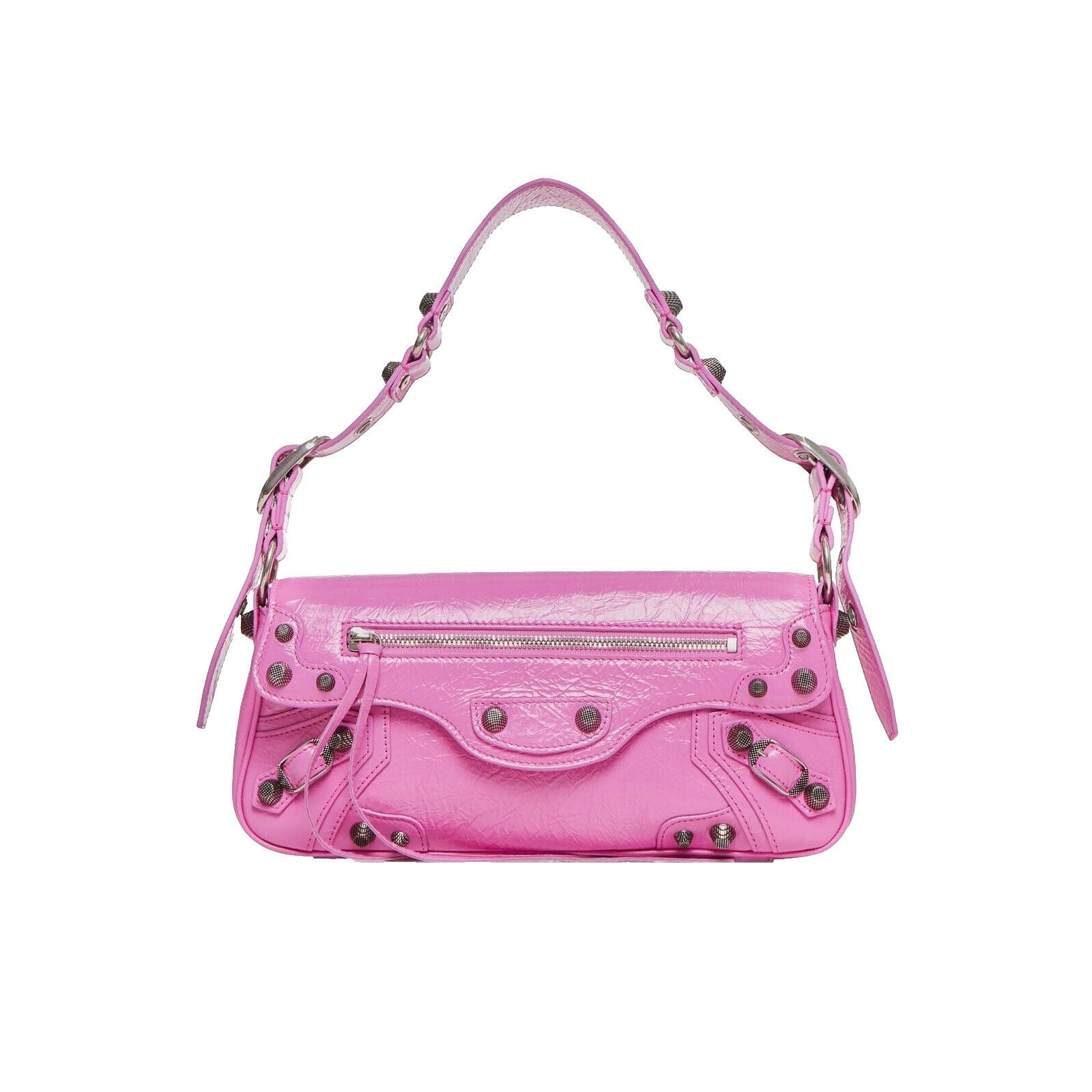 BALENCIAGA Le Cagole Small Sling Pink Leather Shoulder Bag N