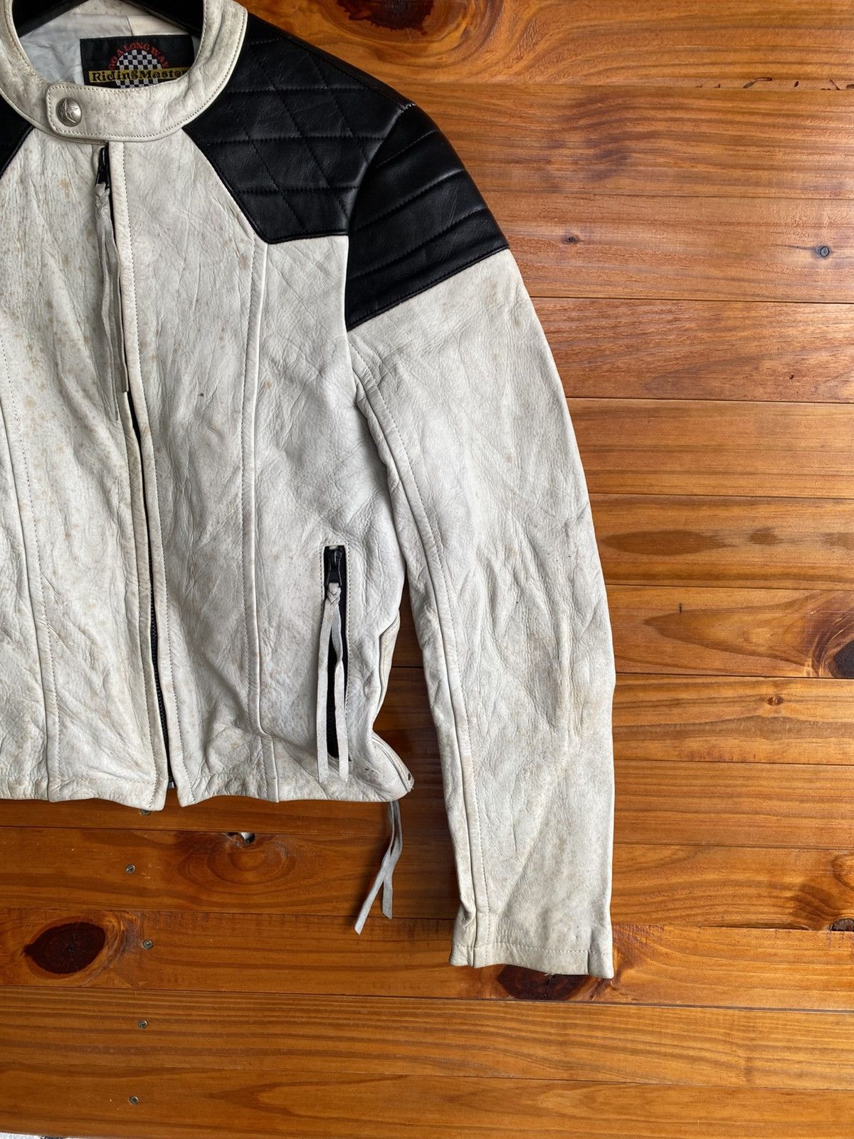 Vintage Rich Master Y2 Leather Motorcycle Cream Black Café Racer Size US S / EU 44-46 / 1 - 6 Thumbnail