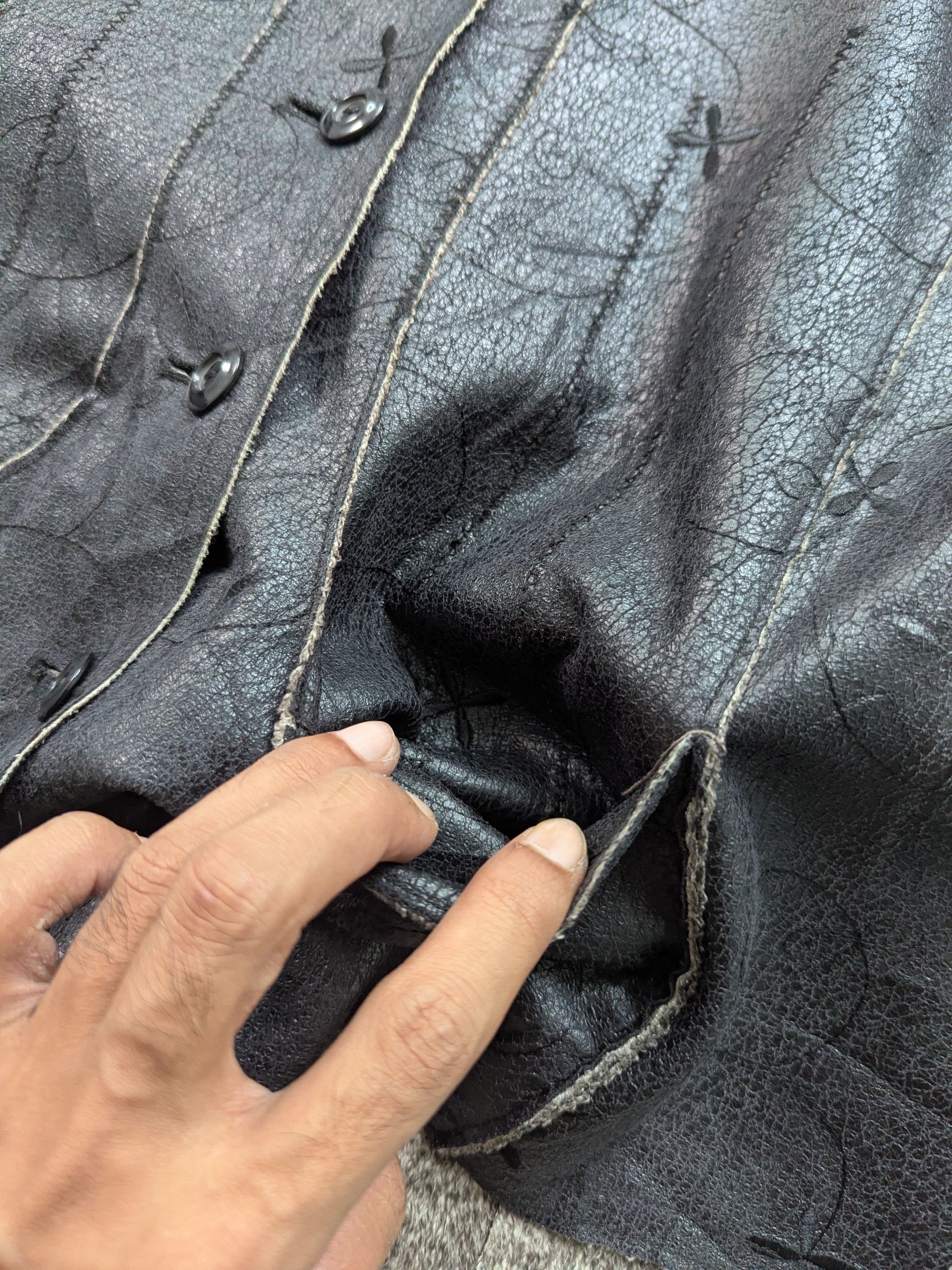 Japanese Brand × Vintage Vintage Black Jacket Patches Lining Fleece Size M / US 6-8 / IT 42-44 - 9 Thumbnail