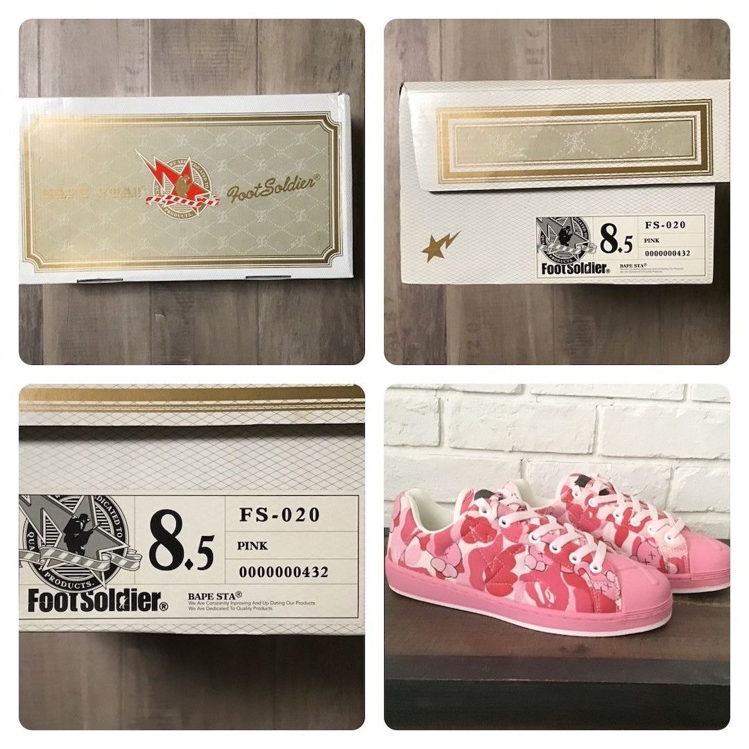 Bape × Kaws × Nigo KAWS ULTRA SKULL STA sneakers BAPE STA ABC camo Pink NIGO Size US 8.5 / EU 41-42 - 10 Thumbnail