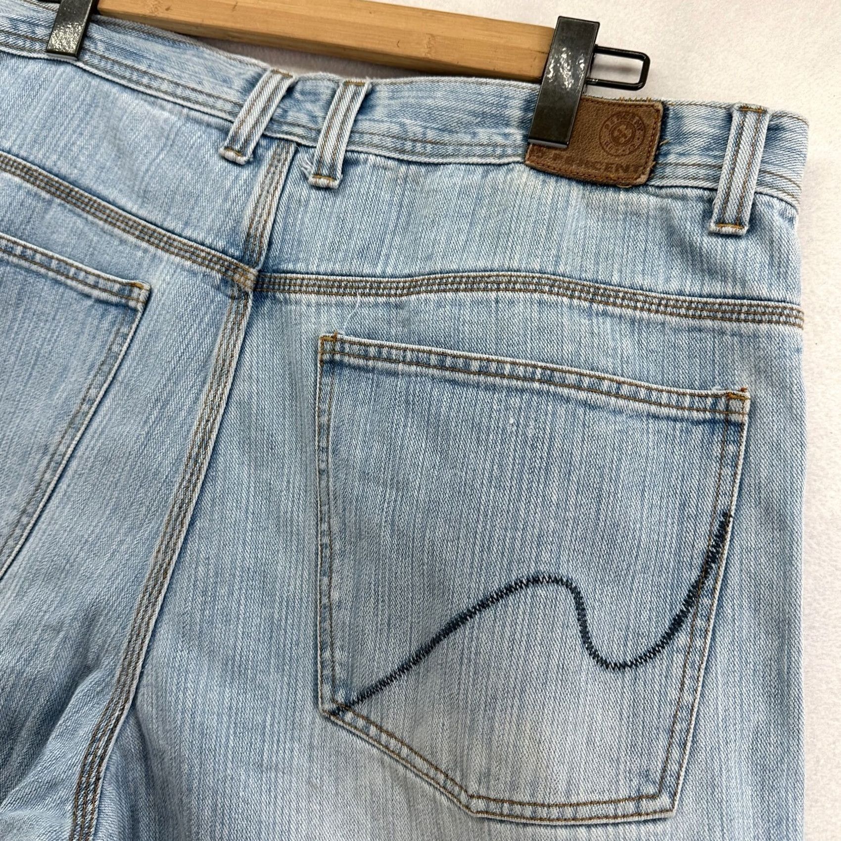 Vintage Percent Denim Bermuda Shorts Blue Men's Size 40 Light Wash 5-Pocket Design Size US 40 / EU 56 - 4 Thumbnail