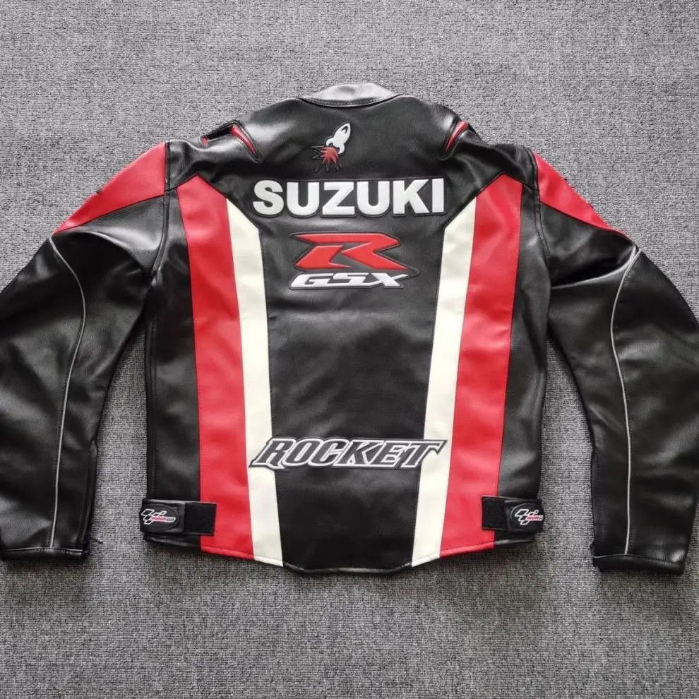 Leather × Vintage New Racing motorcycle anti-fall riding suit Size US L / EU 52-54 / 3 - 3 Thumbnail