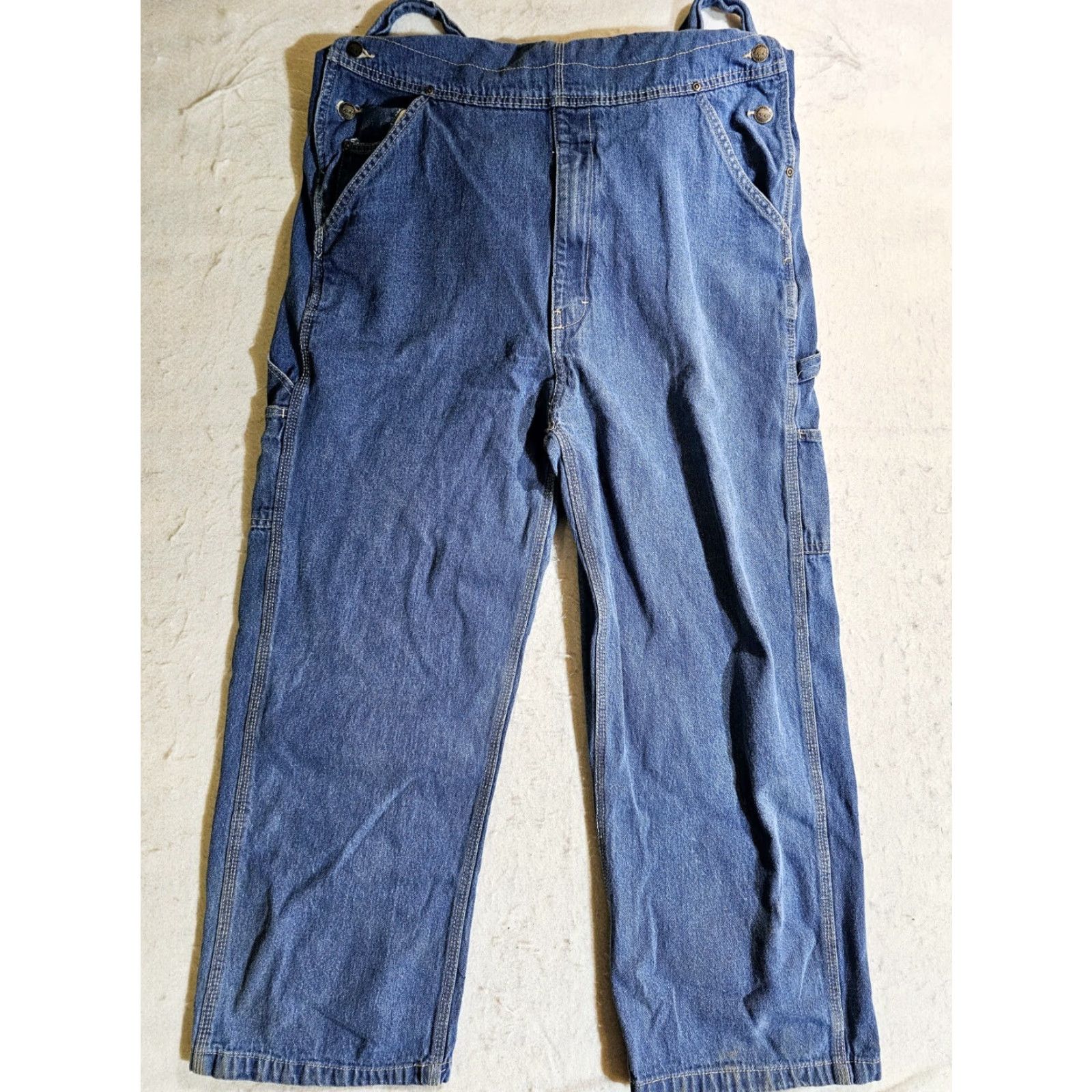 Vintage VINTAGE Berne Classic Cotton Denim Overall Pants Workwear Men 40x30 Medium Wash Size US 40 / EU 56 - 7 Thumbnail