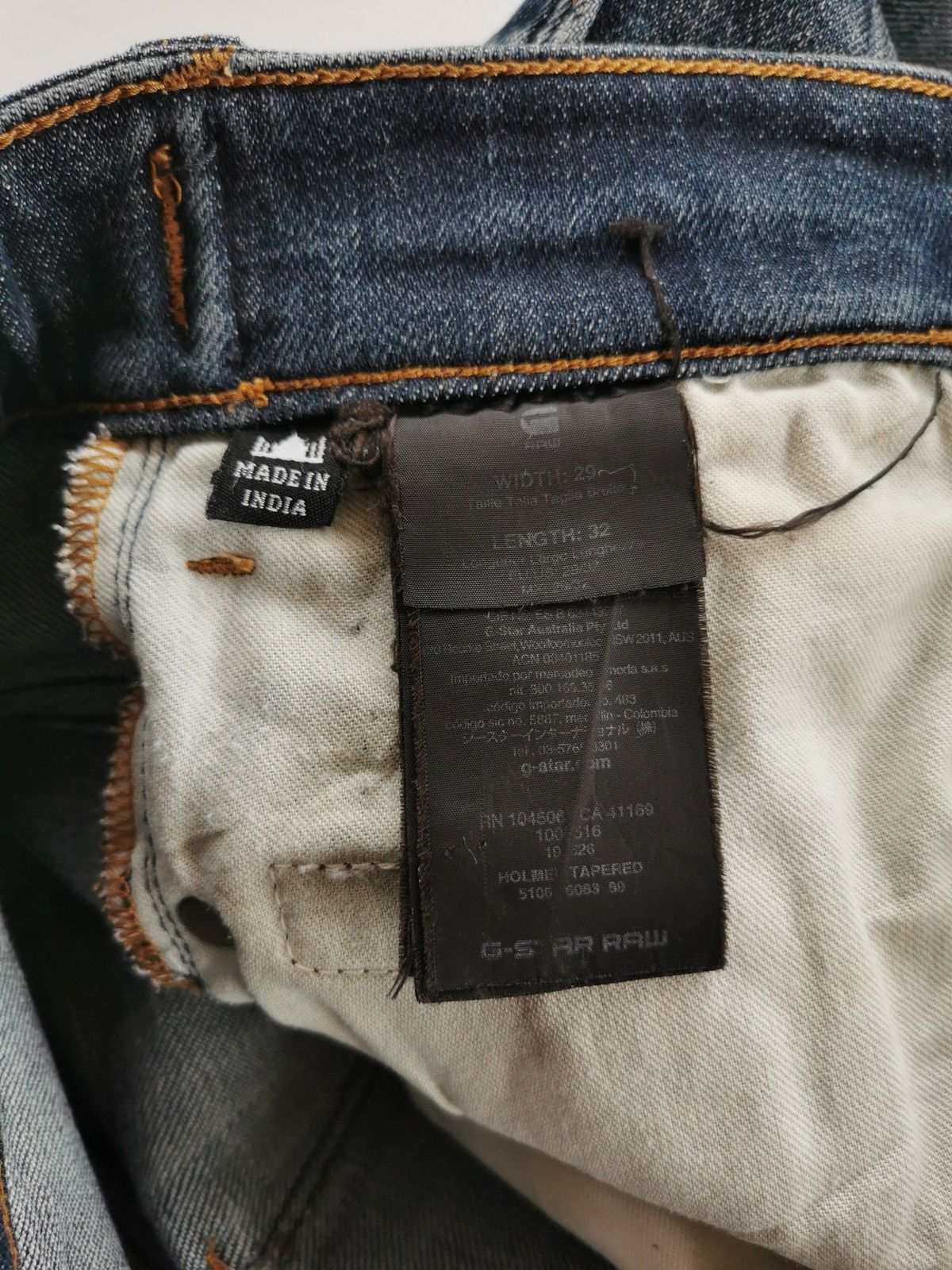 G-Star G Star Raw Holmer Tapered Jeans Size US 30 / EU 46 - 8 Thumbnail