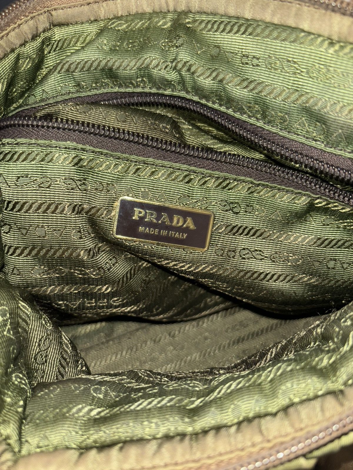 Prada Prada Hand Bag Green Nylon Size ONE SIZE - 19 Thumbnail