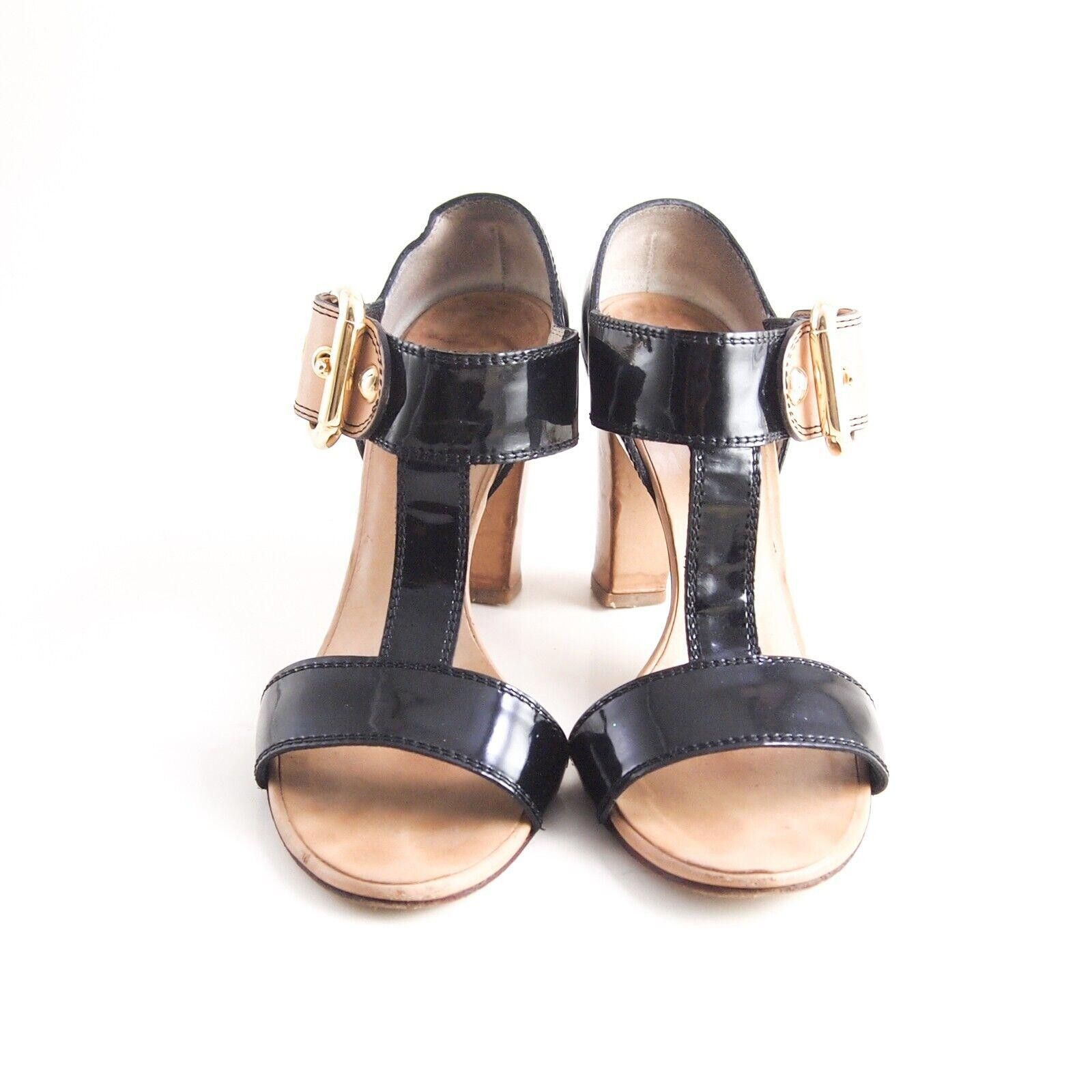 Giuseppe Zanotti Zanotti T Strap Sandals Black Nude Leather Womens US 8 EU 38 Size US 8 / IT 38 - 3 Thumbnail