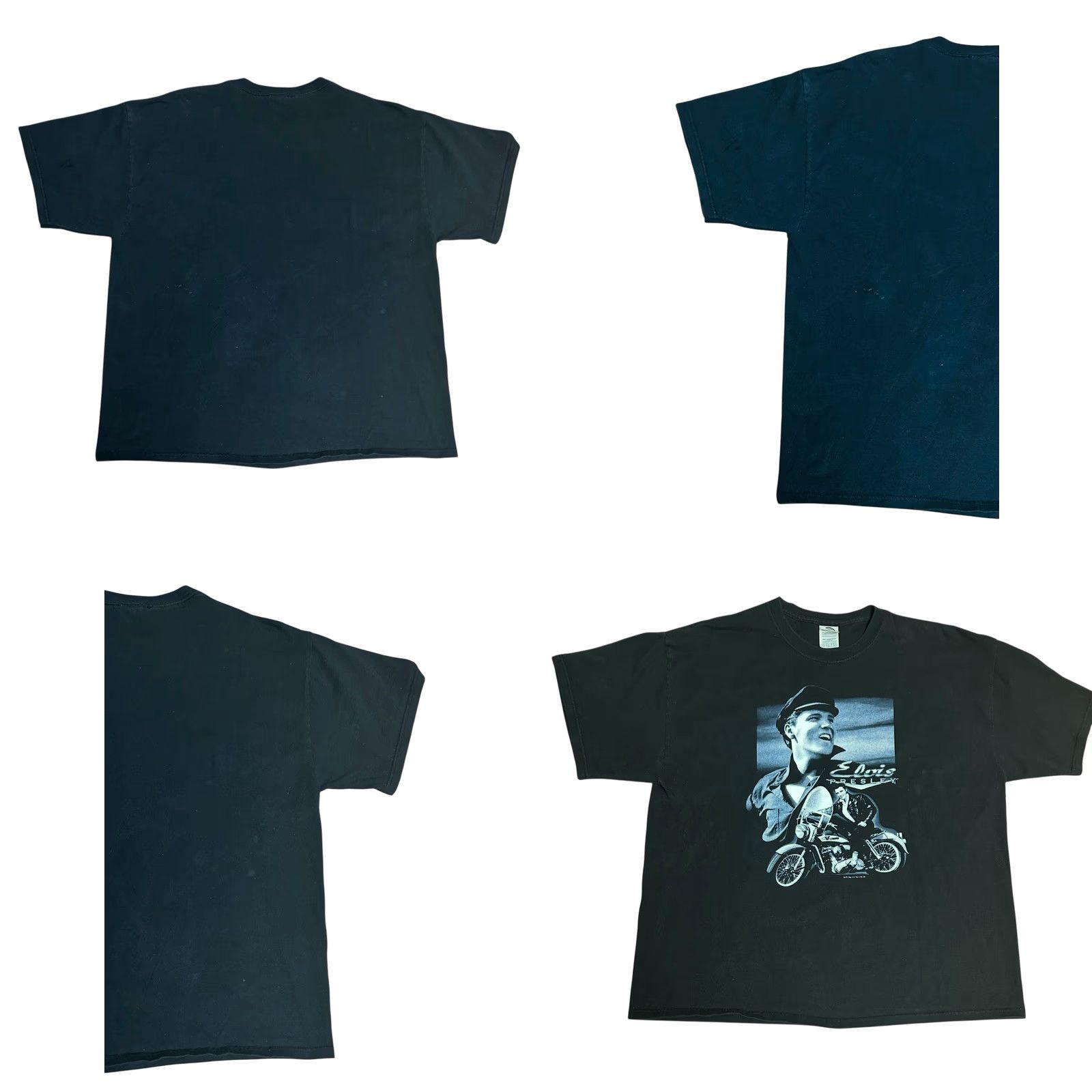 Vintage VINTAGE Elvis Presley Black Motorcycle T-Shirt Men XL Short Sleeve Crew Neck Shirt Mens Classic Size XL Black Logo James/Graceland Theme Size US XL / EU 56 / 4 - 9 Thumbnail