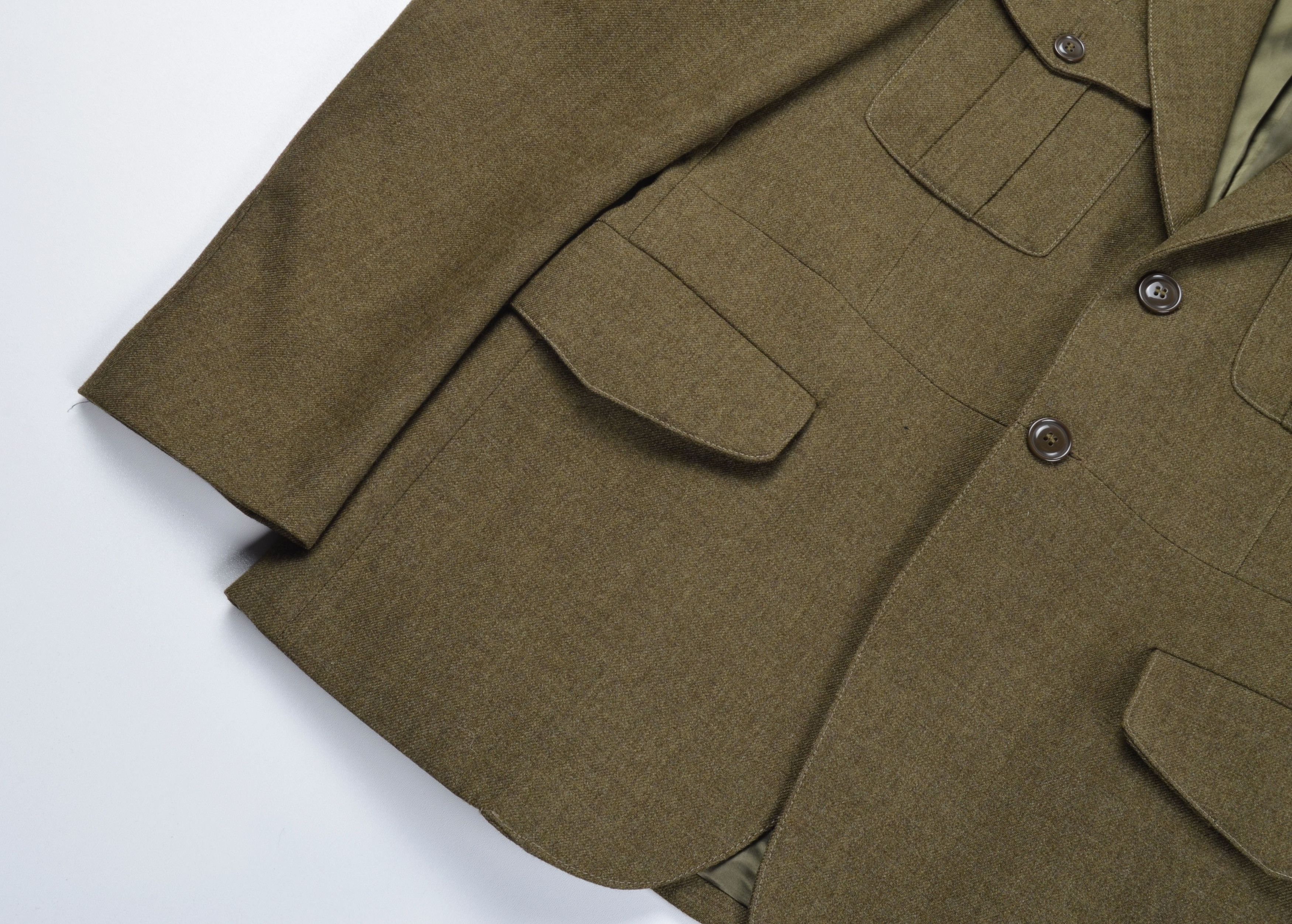 Aspesi Aspesi Wool Herringbone Field Blazer Safari Military Jacket Size US M / EU 48-50 / 2 - 4 Thumbnail