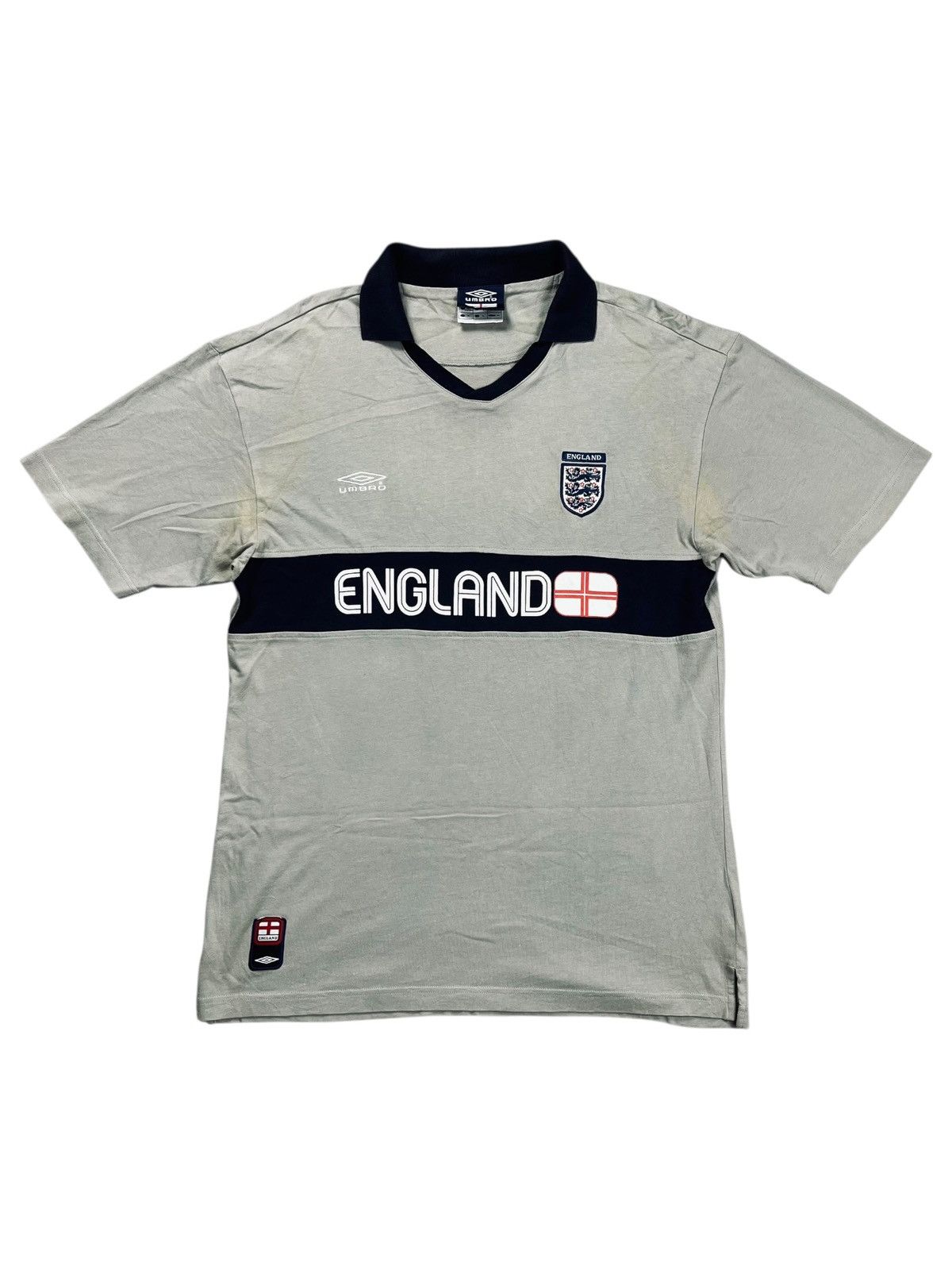 Hysteric Glamour Trashed Vintage Umbro England Collar Tee Size US M / EU 48-50 / 2 - 1 Thumbnail