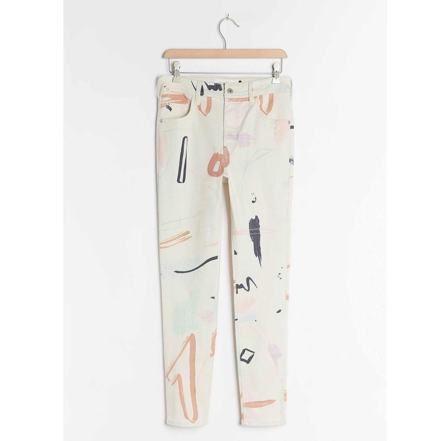 Anthropologie Anthropologie x Moglea Ultra High-Rise Slim Straight (28) Size 28" / US 6 / IT 42 - 4 Thumbnail