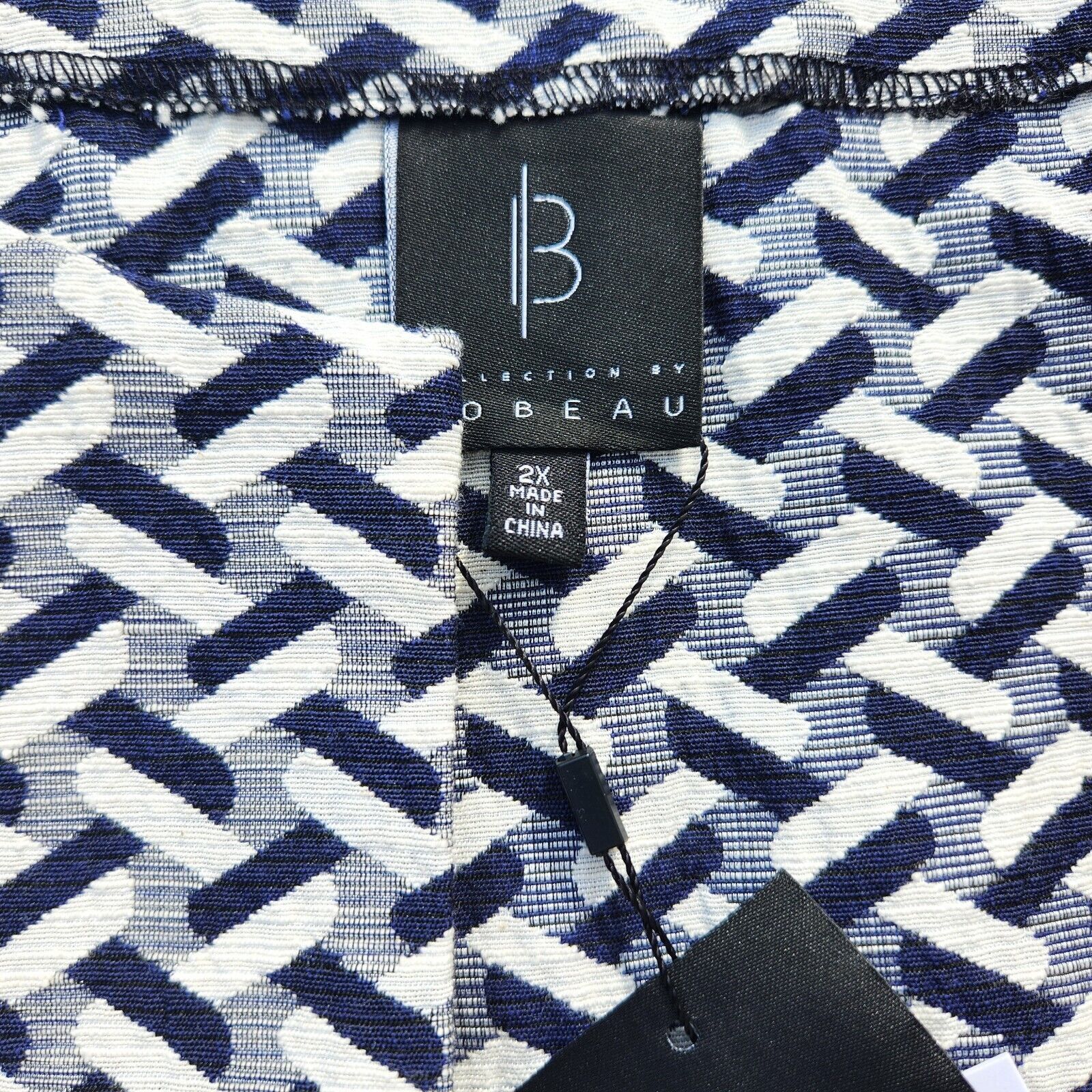 The Unbranded Brand B Collection Jacquard Open Front Crop Jacket Plus Size 2X Size XXL / US 16-18 / IT 52-54 - 4 Thumbnail