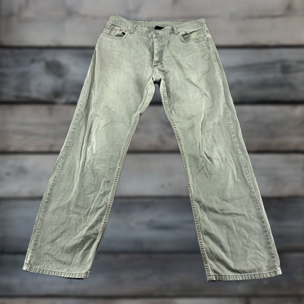 Vintage VINTAGE Kikwear Pants Mens 34x31 Green Chino Relaxed Straight 90s Workwear Mens Size US 34 / EU 50 - 1 Thumbnail